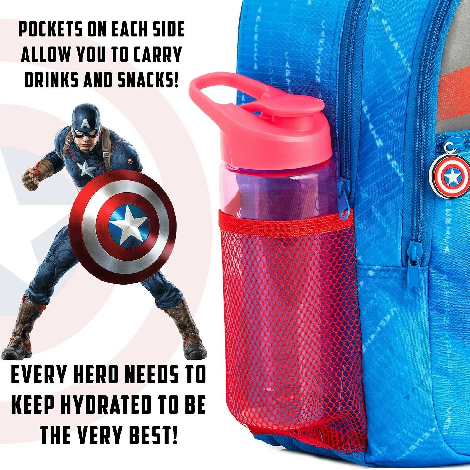 Marvel Backpack - Kids Backpack with Captain America - Image 5