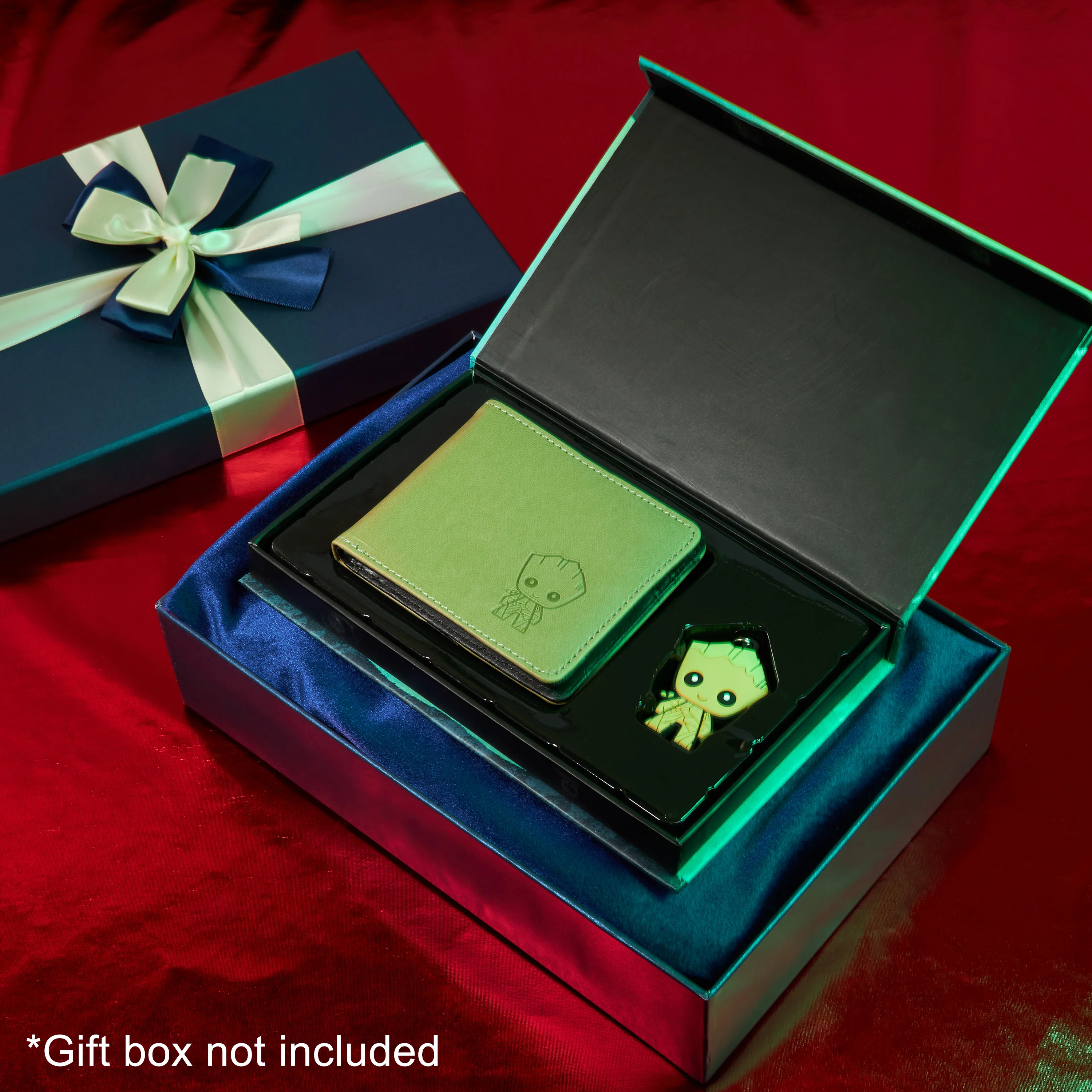 Marvel Card Wallet and Keyring Set for Men - Beige Groot - Image 3