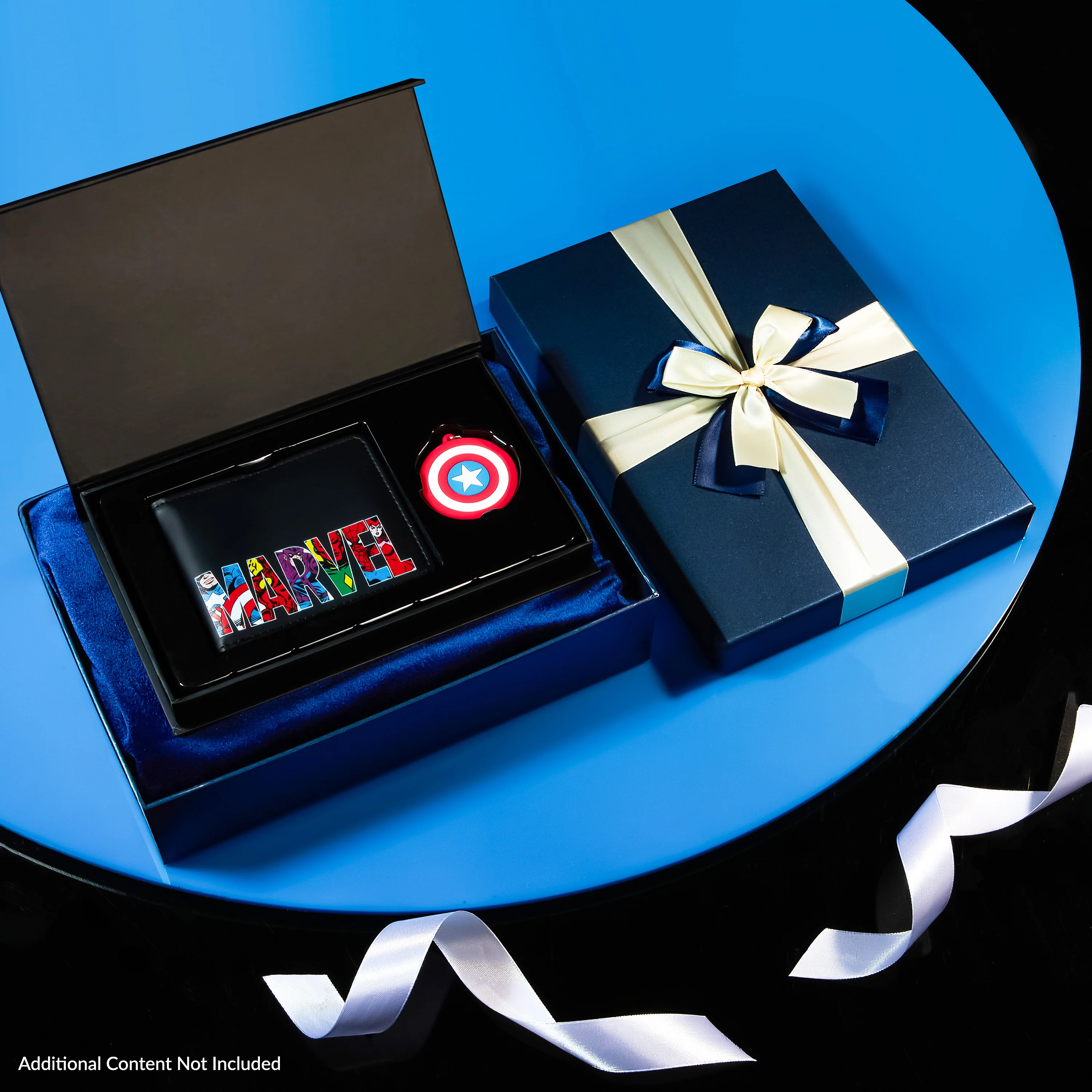 Marvel Card Wallet and Keyring Set for Men - Black Captain America - Image 2