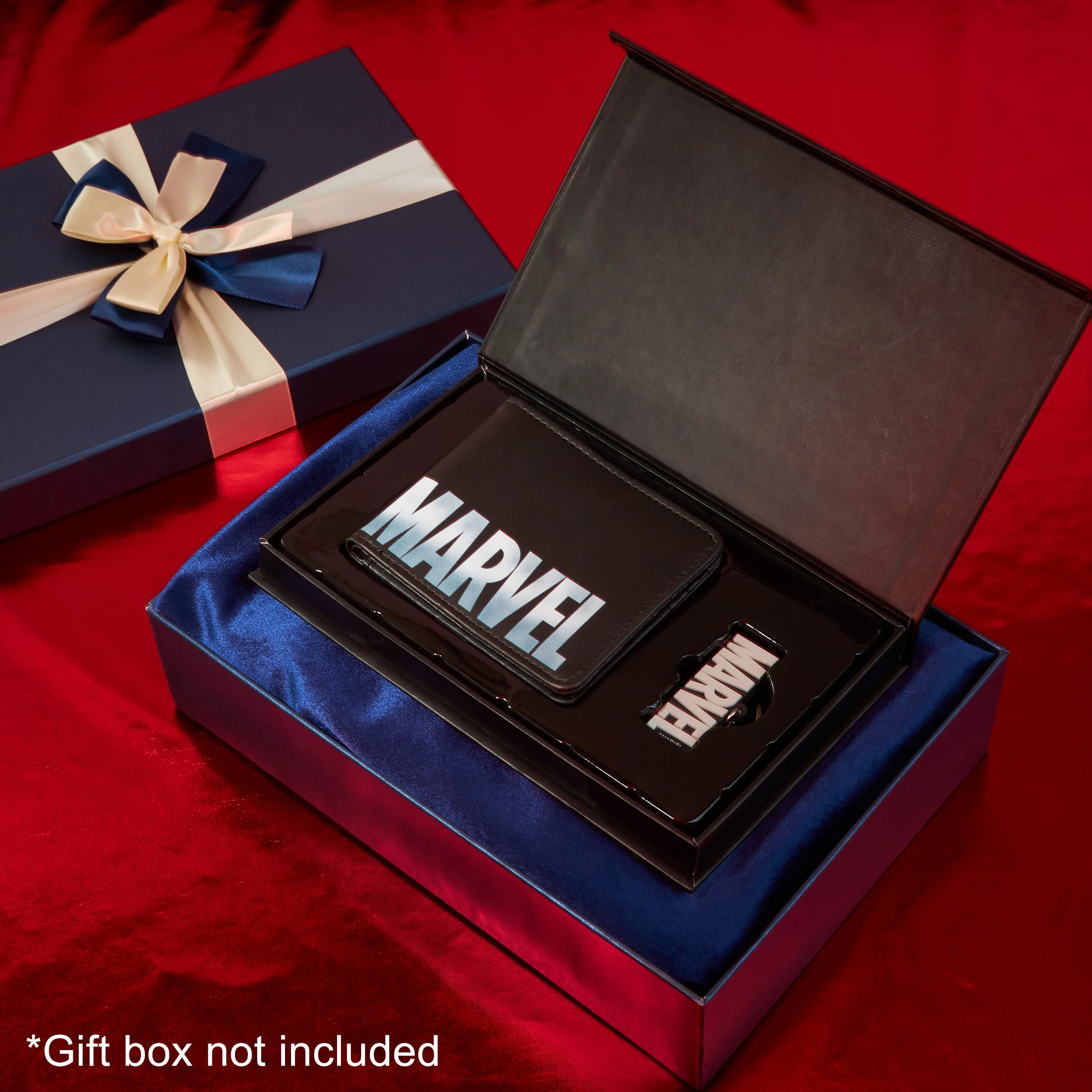 Marvel Card Wallet and Keyring Set for Men - Black Marvel - Image 3