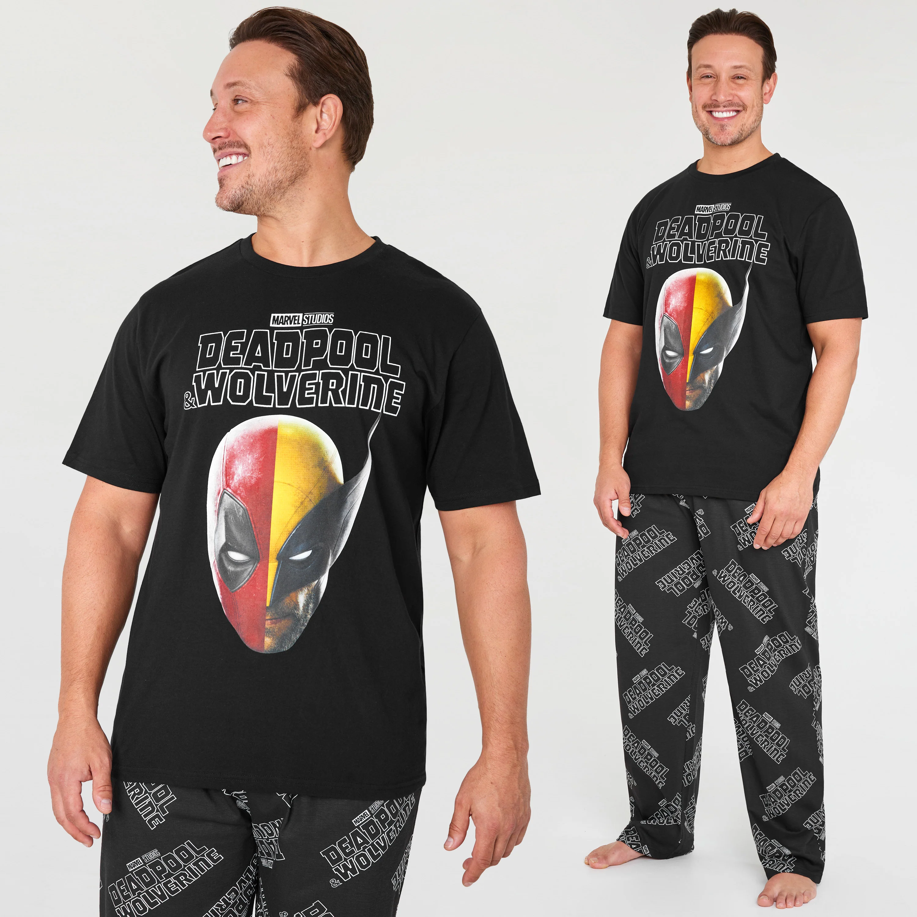 Marvel Deadpool and Wolverine Mens Pyjama Set, Soft Comfortable PJs Loungewear - Image 5
