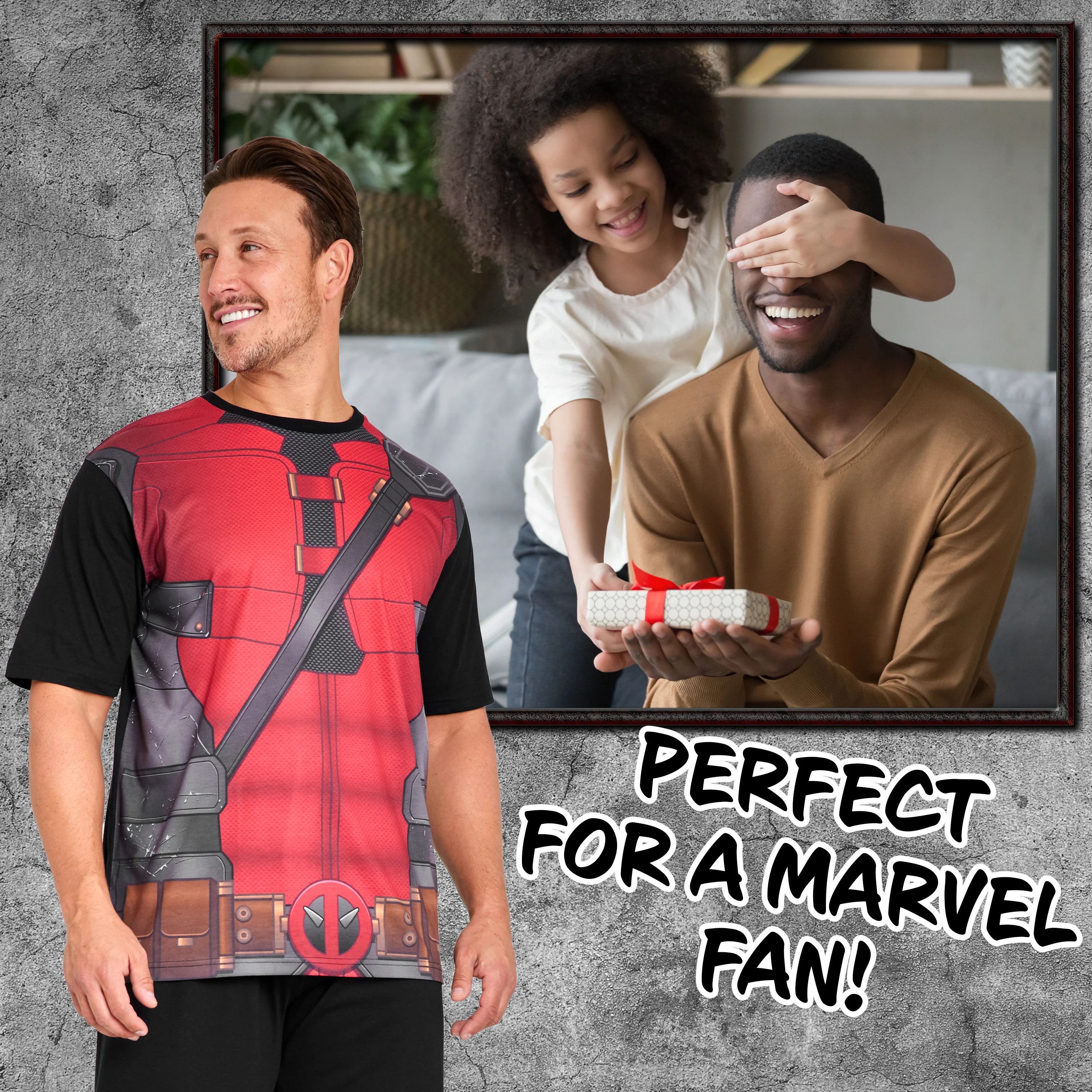 Marvel Deadpool and Wolverine Mens Pyjama Set, Soft Comfortable PJs Loungewear - Image 2