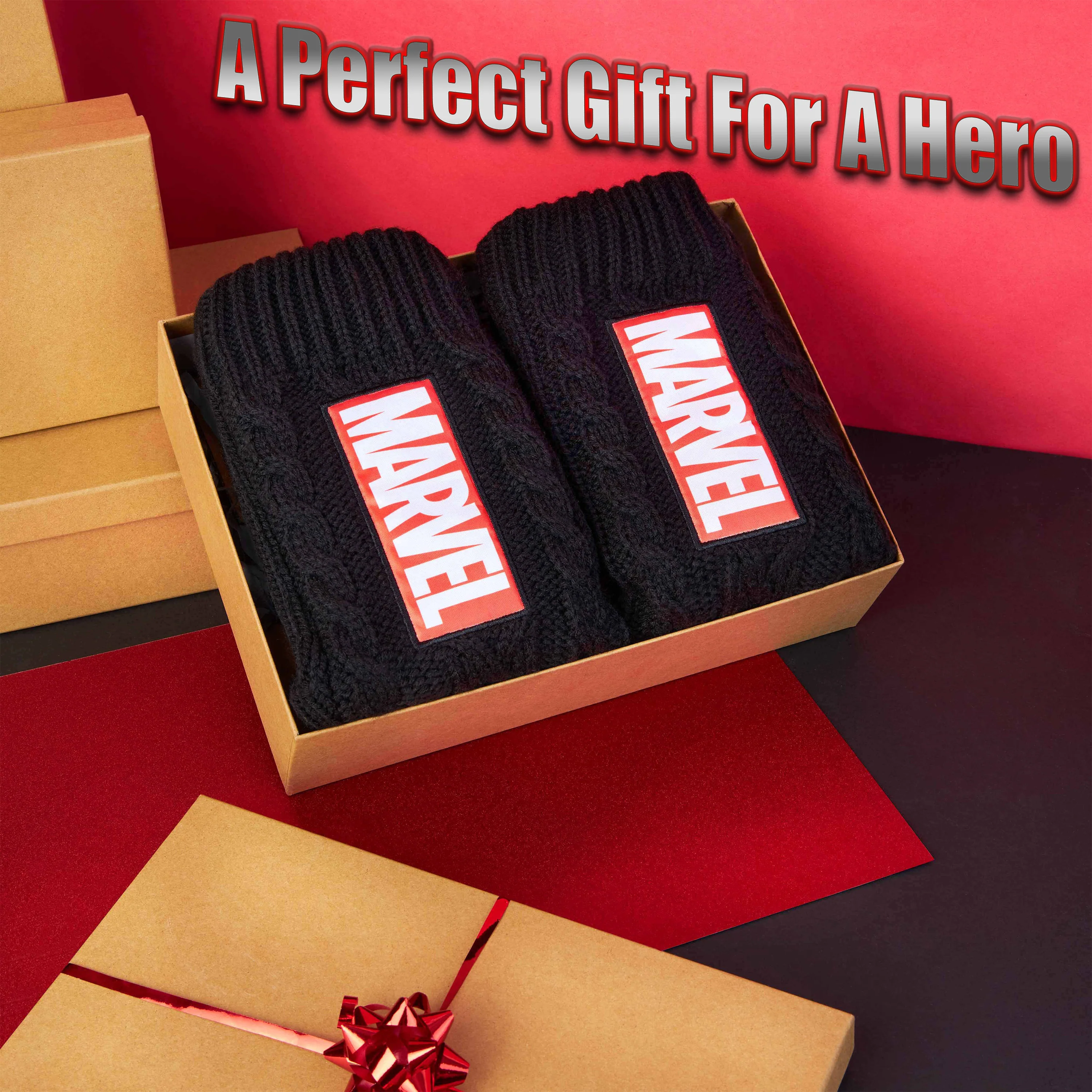 Marvel Fluffy Socks, Mens Slipper Socks, Black Panther Thor Warm Knitted Socks - Image 2