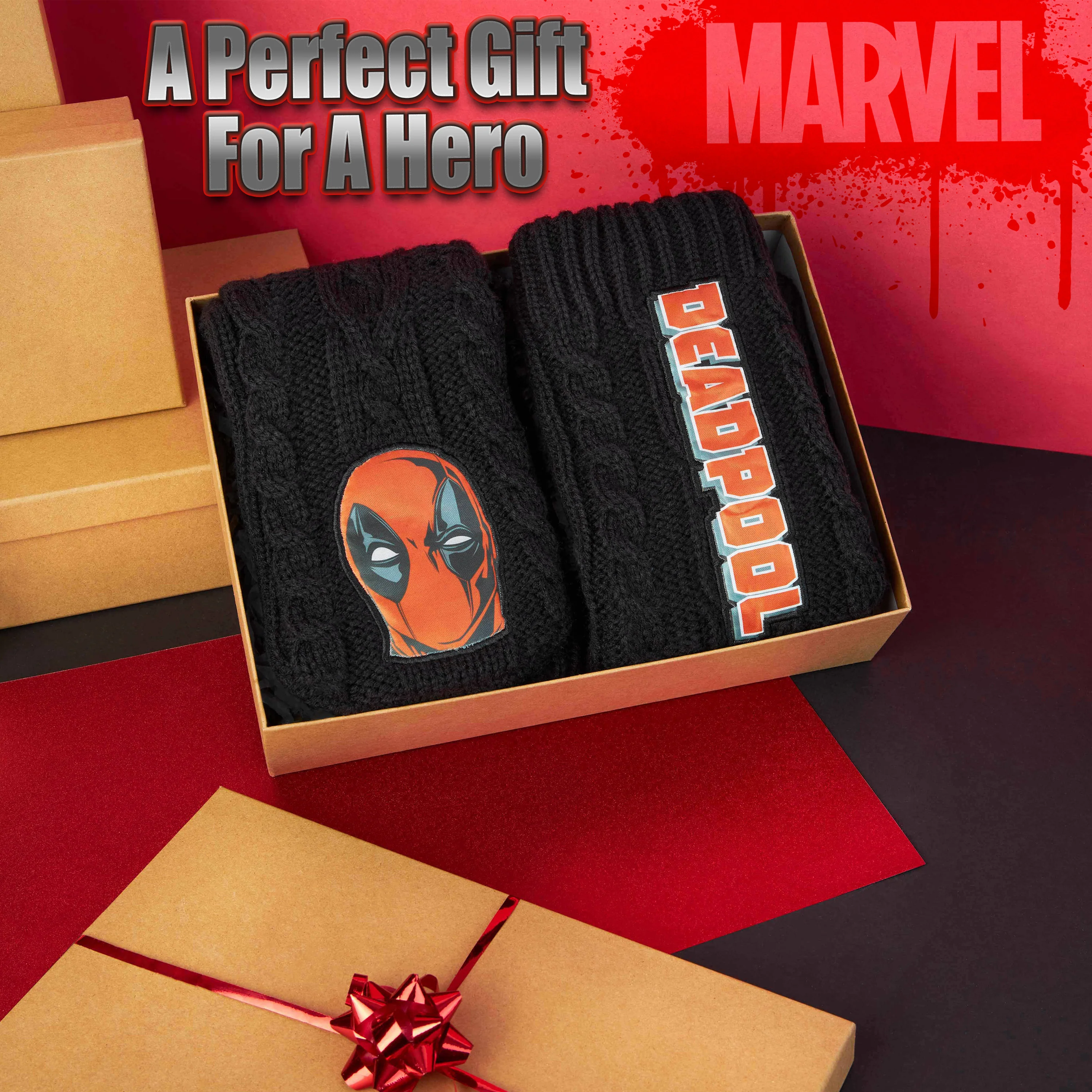 Marvel Fluffy Socks, Mens Slipper Socks - Deadpool - Image 2