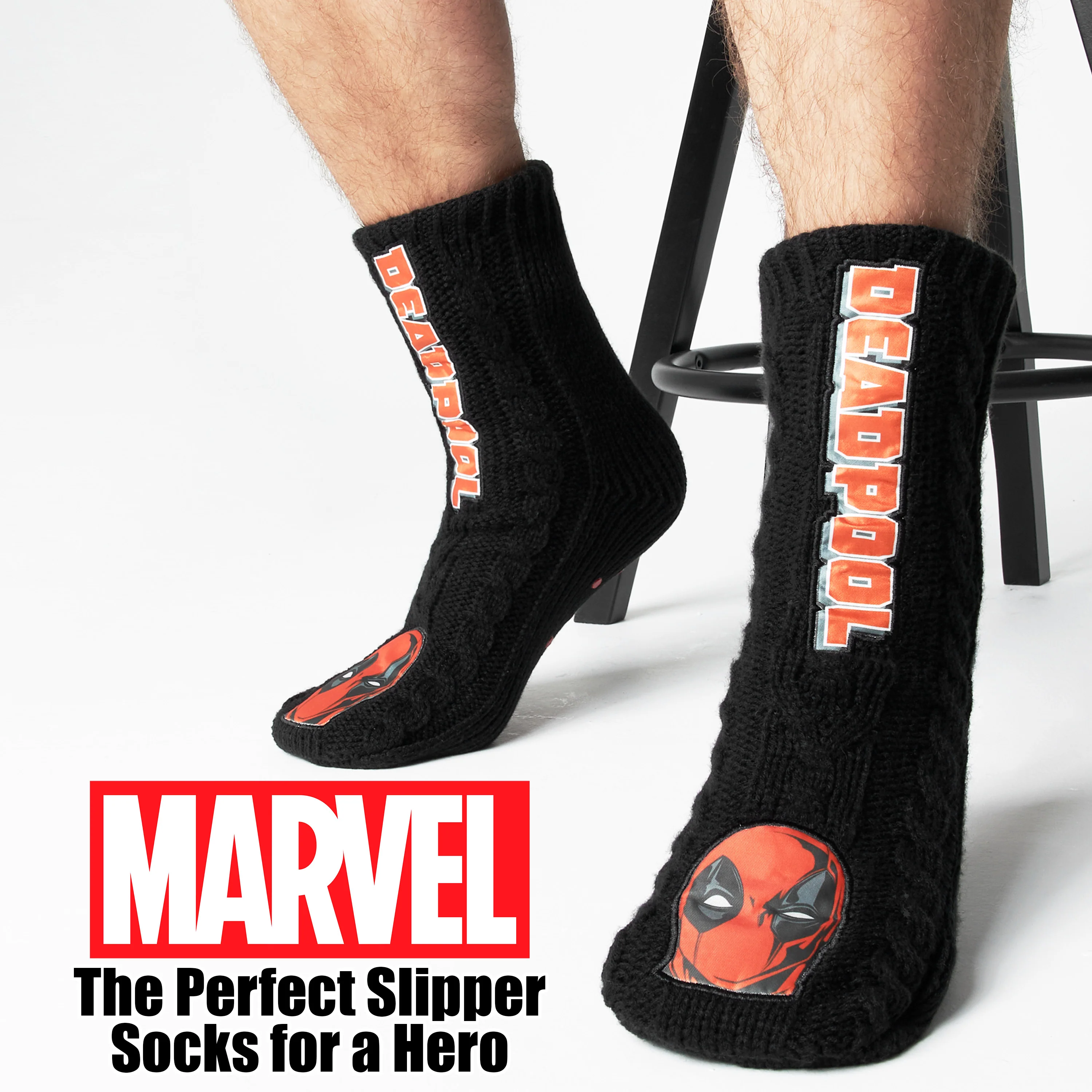 Marvel Fluffy Socks, Mens Slipper Socks - Deadpool - Image 7