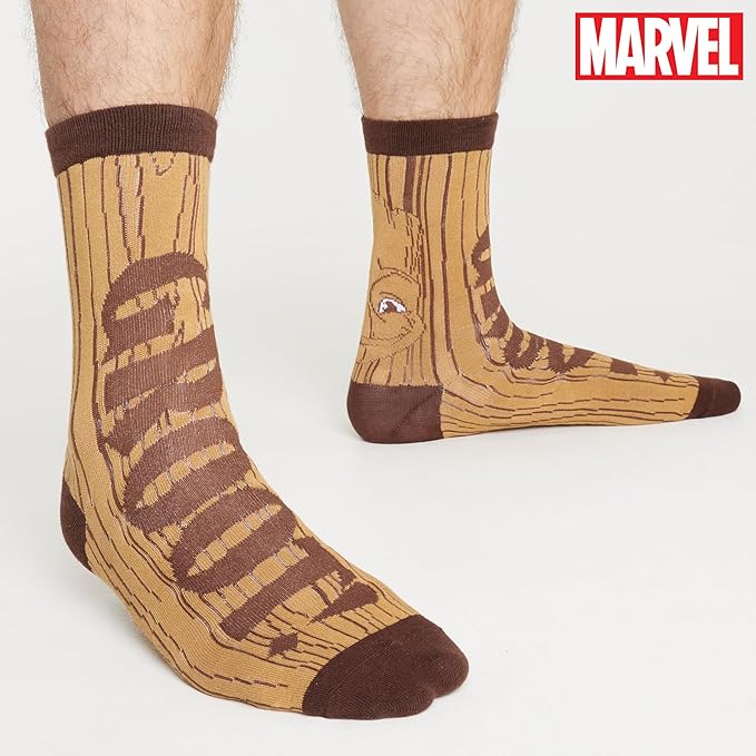 Marvel Groot Socks for Men & Teens UK Size 6.5-10.5, Pack of 5 Soft Casual Socks - Image 2