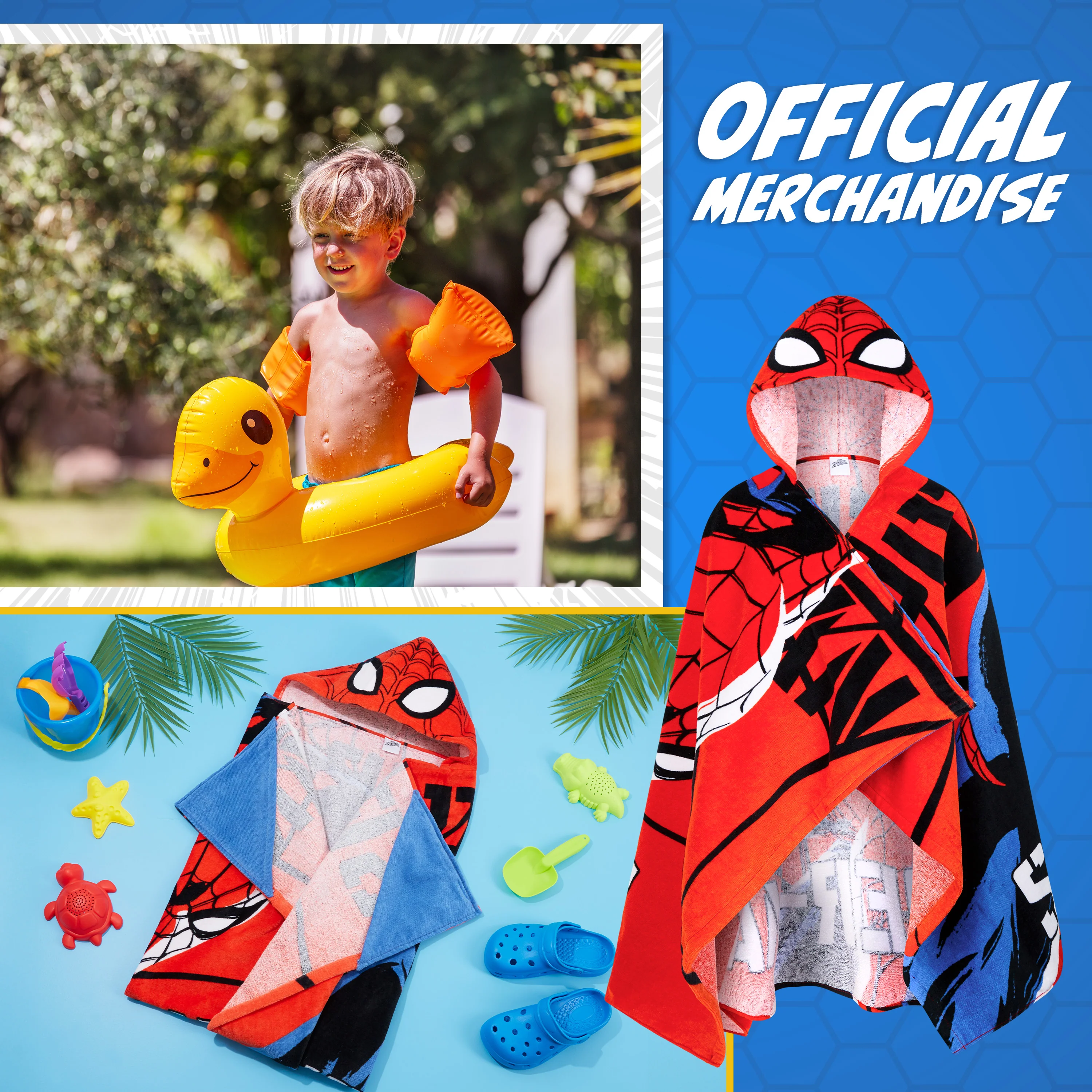 Marvel Hooded Towel for Kids, Absorbent Bath Towel with Hood - Holiday Essentials - Image 6