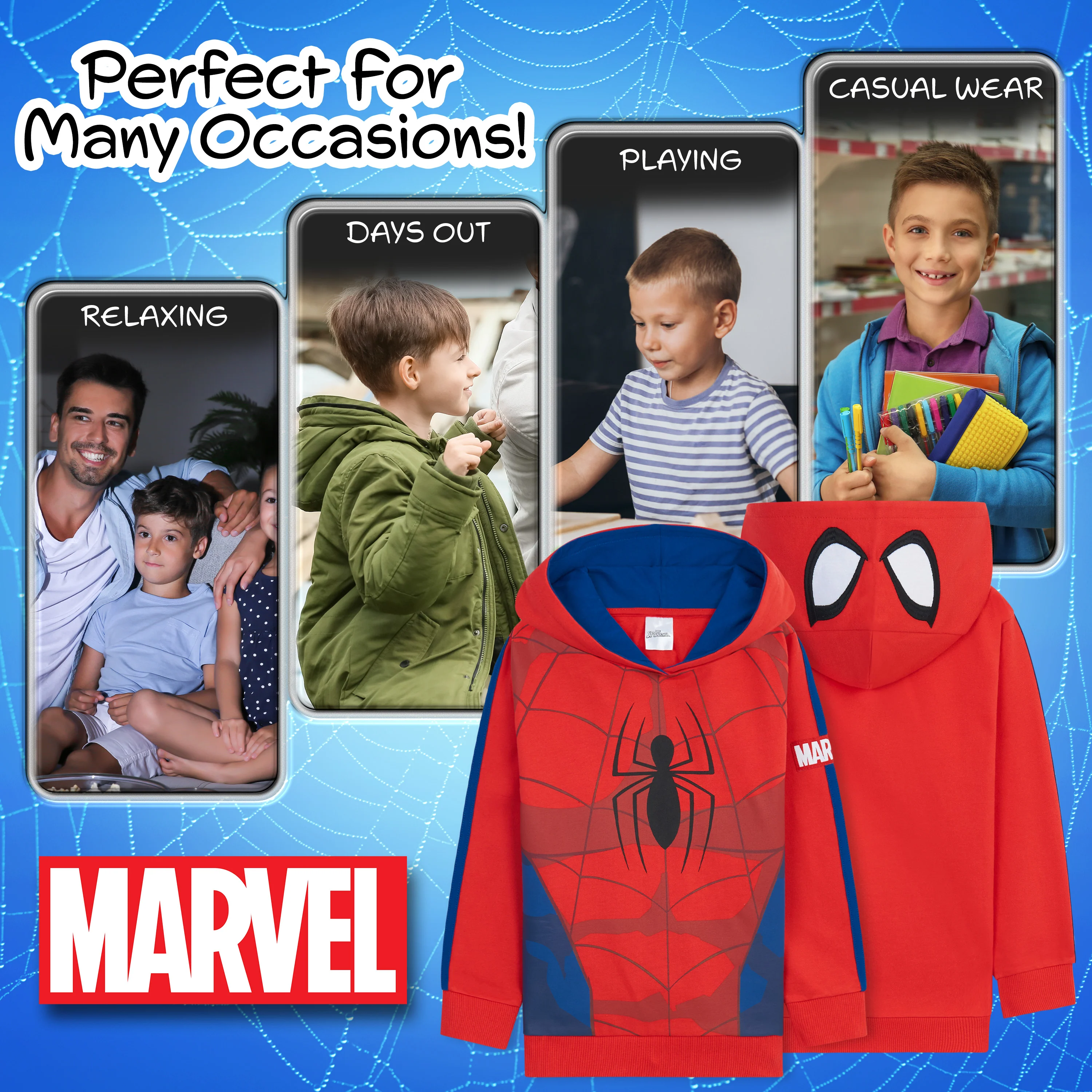 Marvel Hoodies for Boys - Spider-Man Hoodie for Boys - Image 5