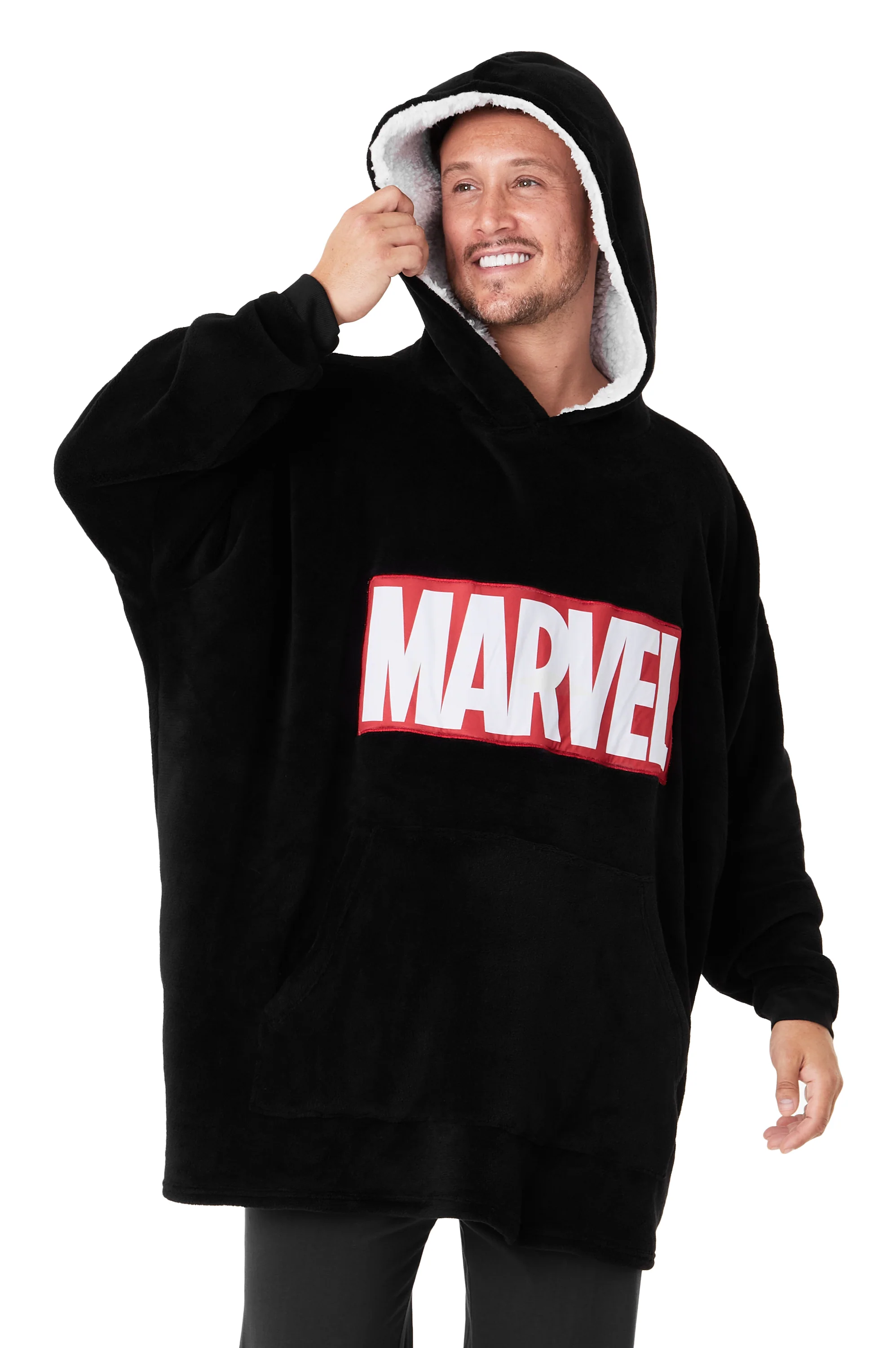 Marvel Hoodies For Men, BLACK Fleece Oversized Hoodie Blanket, Avengers Gifts for Men - Image 5