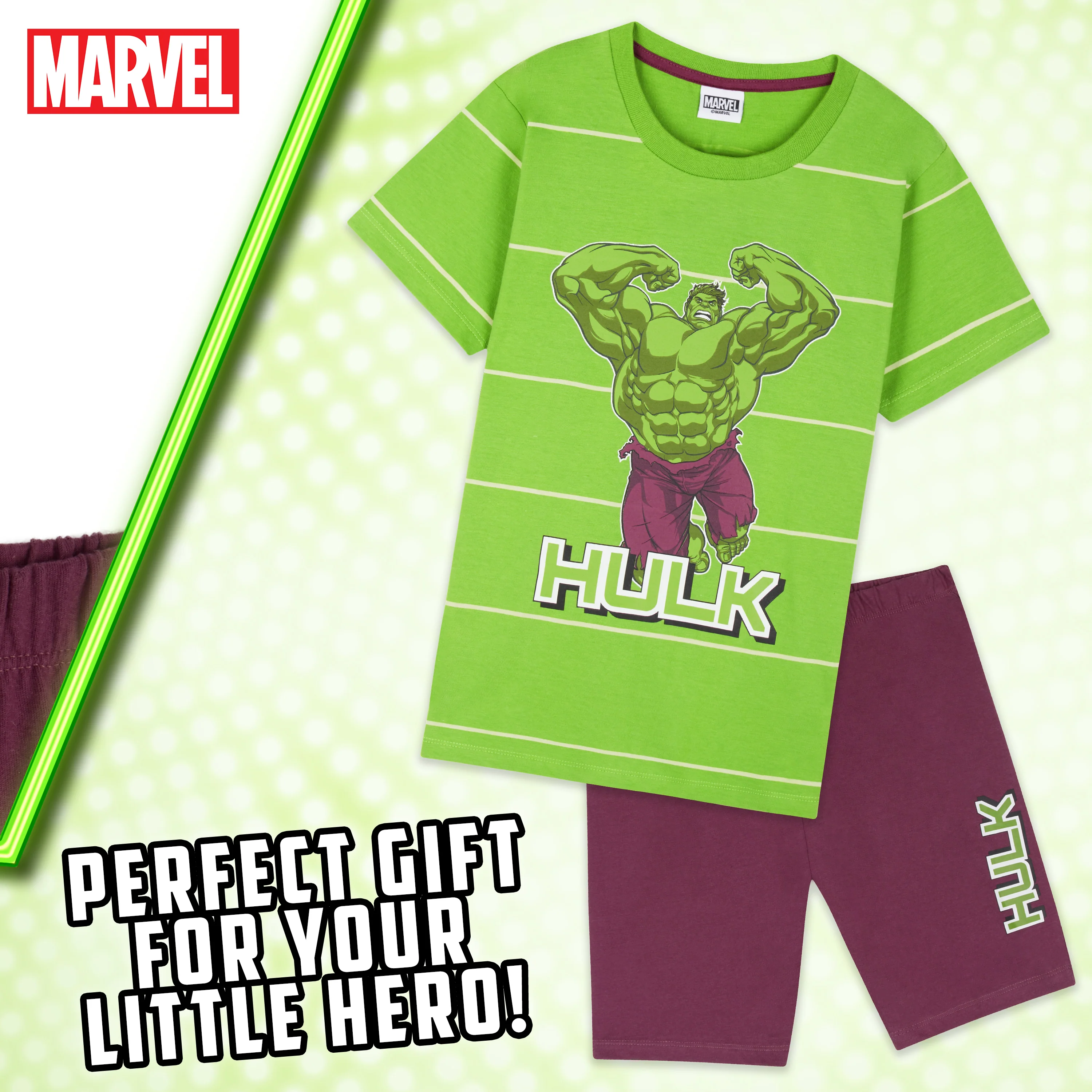 Marvel HULK Boys Pyjamas Avengers Superhero Kids Short PJs - Image 5