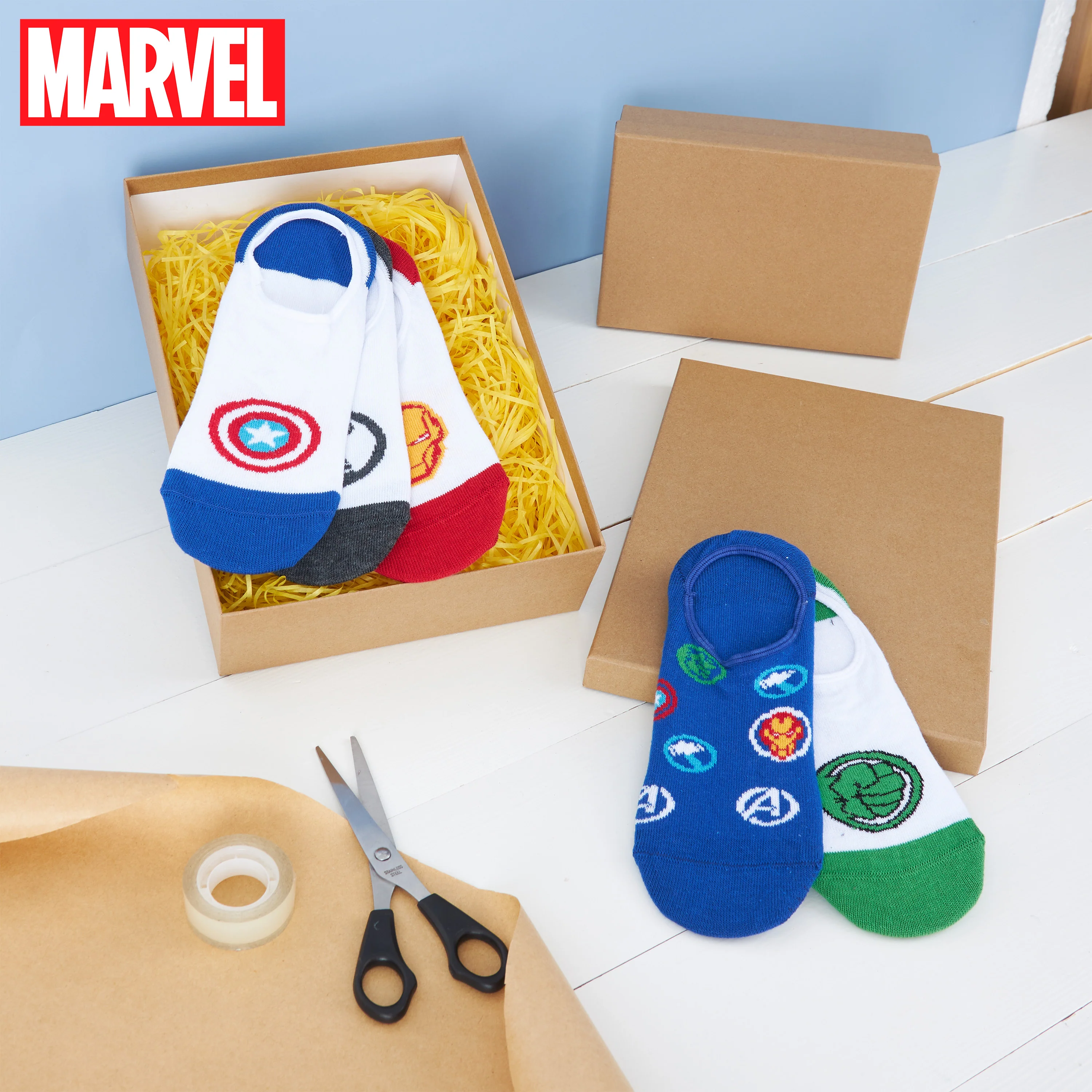 Marvel Invisible Socks for Kids, 5 Pack Avengers No Show Boys Socks - Image 4