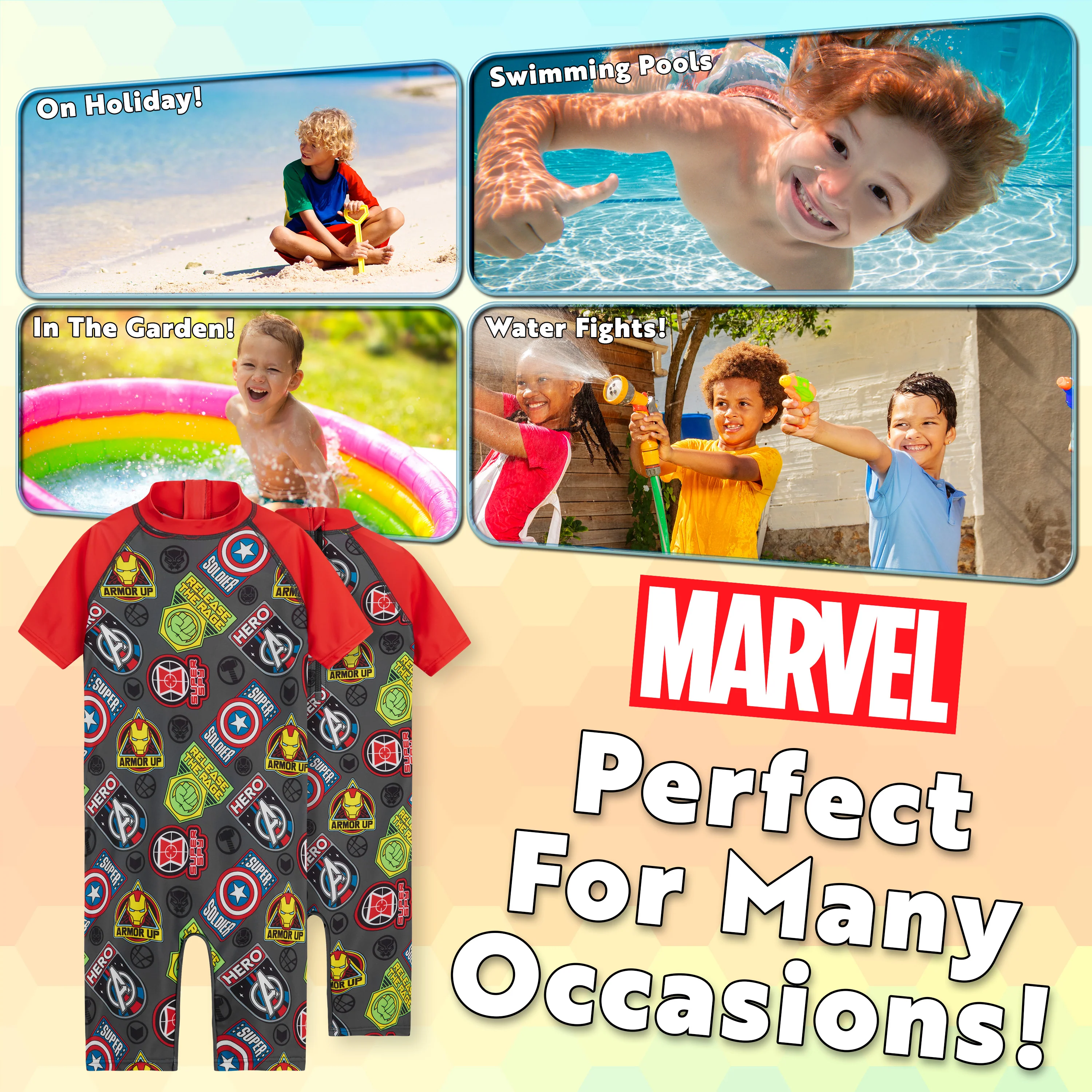 Marvel Kids Swimming Costume Summer Holiday Essentials for Kids - Image 4