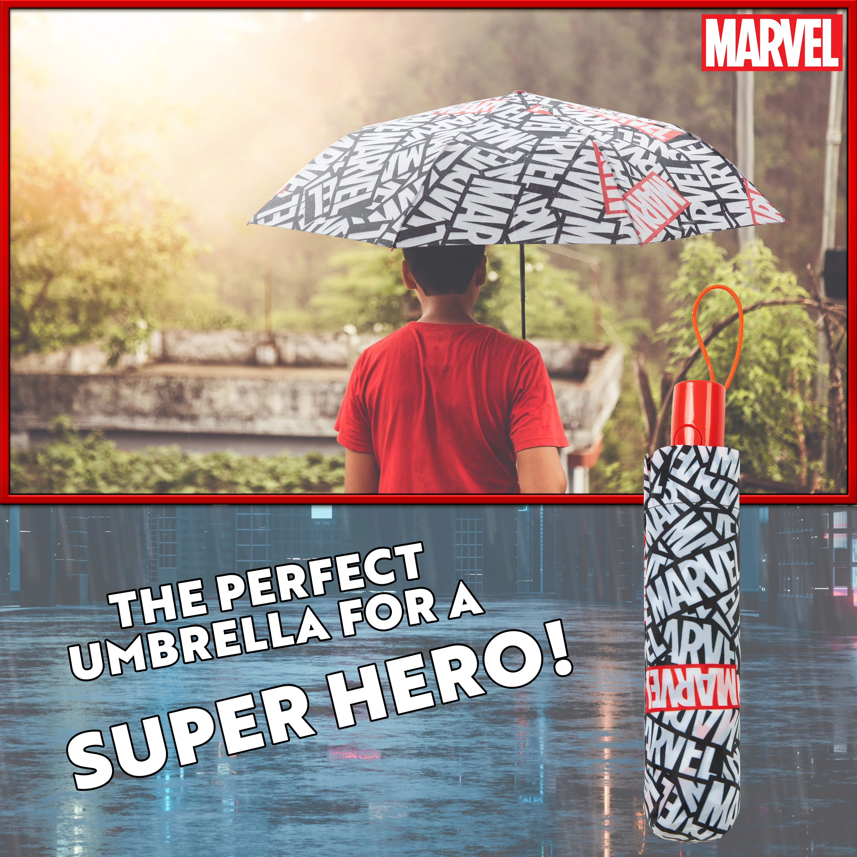 Marvel Kids Umbrella - Folding Telescopic Umbrella - Image 4