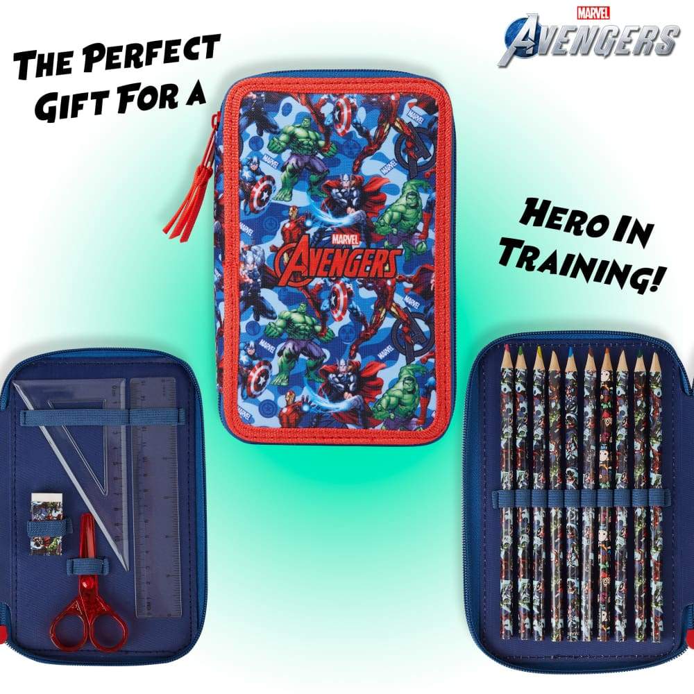 Marvel Large Filled Pencil Cases with Avengers Stationary Supplies for Boys - Image 4
