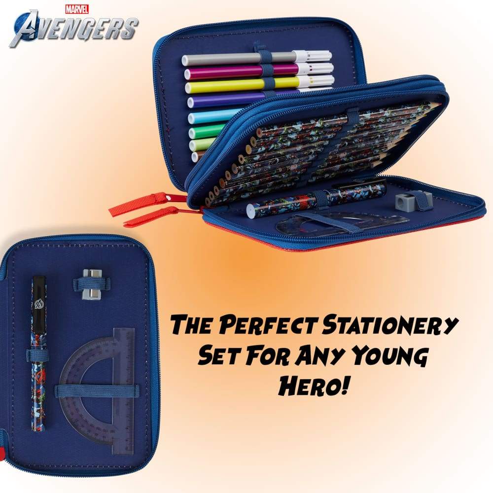 Marvel Large Filled Pencil Cases with Avengers Stationary Supplies for Boys - Image 5