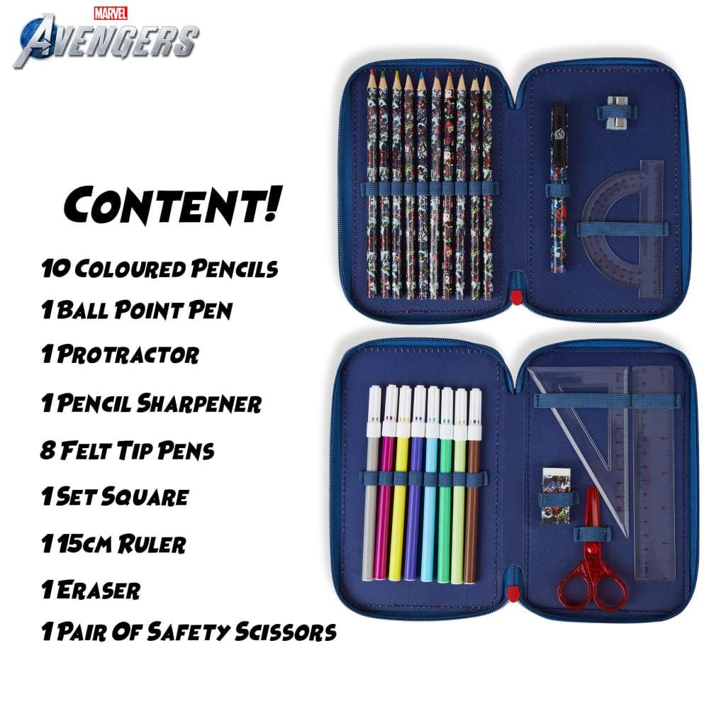 Marvel Large Filled Pencil Cases with Avengers Stationary Supplies for Boys - Image 6