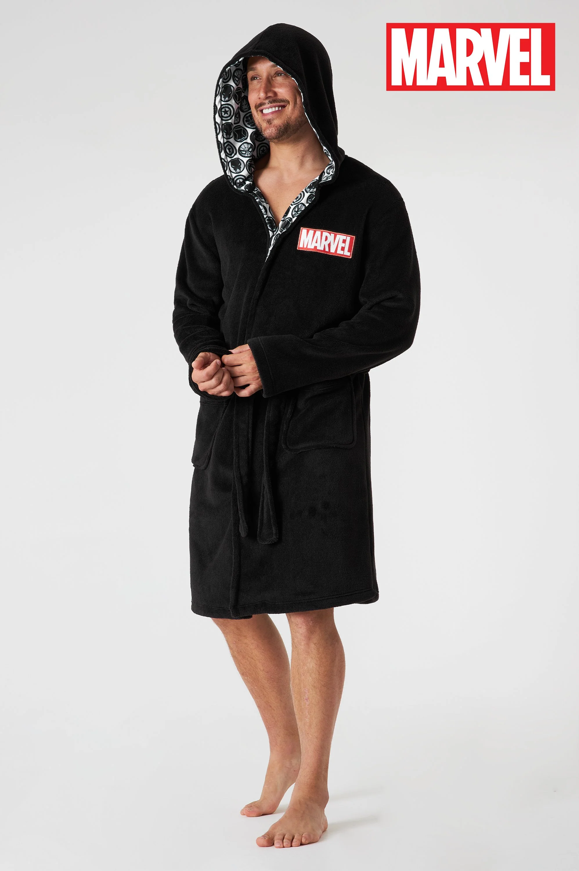 Marvel Mens Dressing Gowns, Fleece Dressing Gown Bathrobe S-3XL, gifts - Image 4