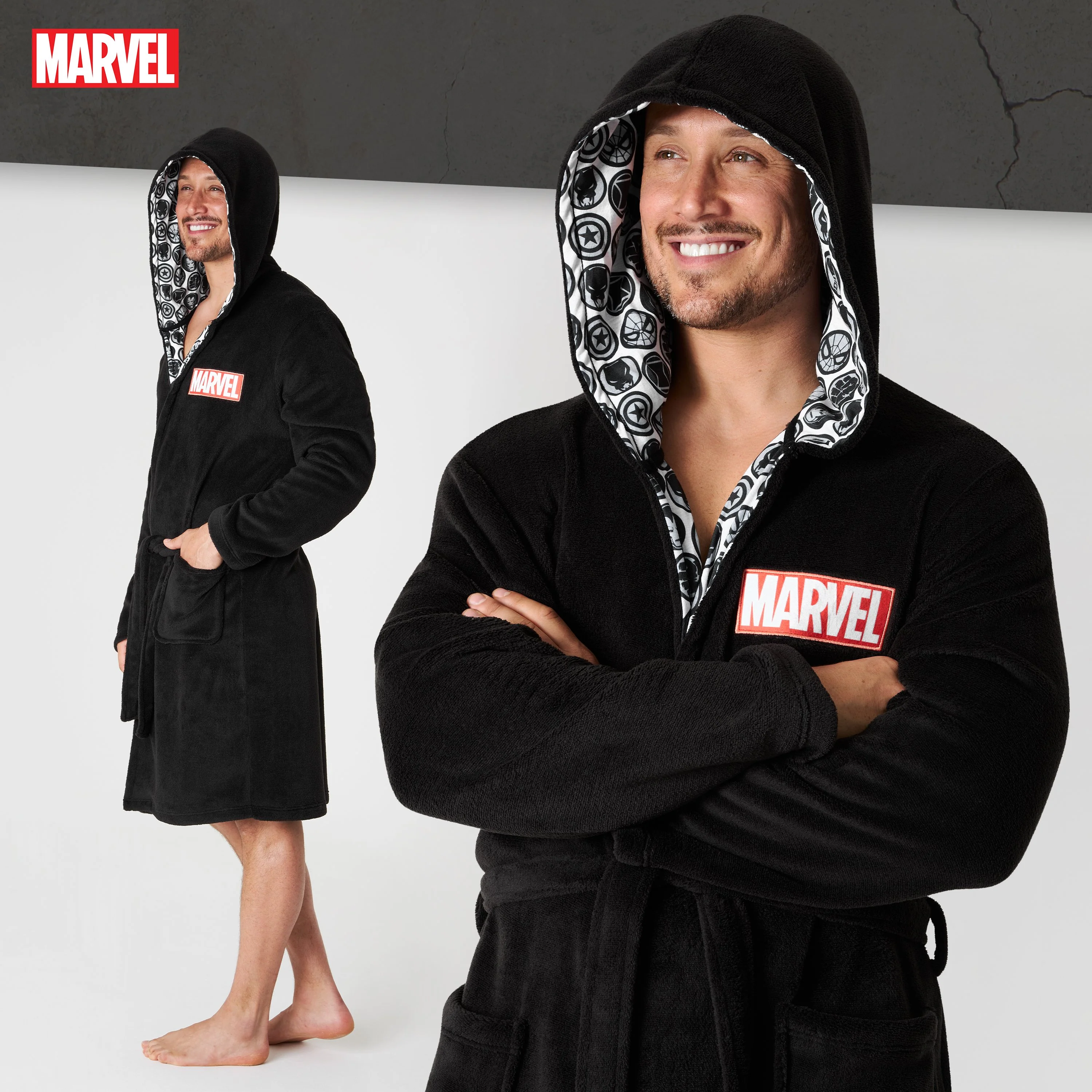 Marvel Mens Dressing Gowns, Fleece Dressing Gown Bathrobe S-3XL, gifts - Image 6