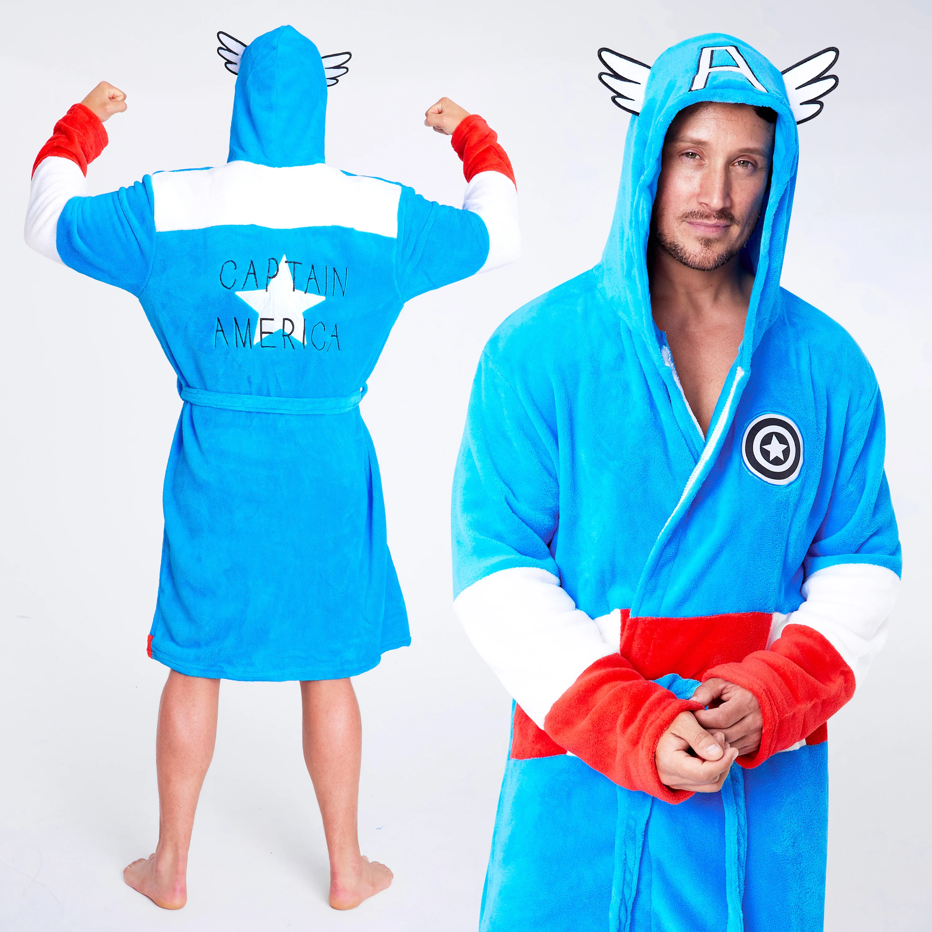 Marvel Mens Dressing Gowns with Hood, Super Soft Fleece Bathrobe Fluffy Dressing Gown - Image 6