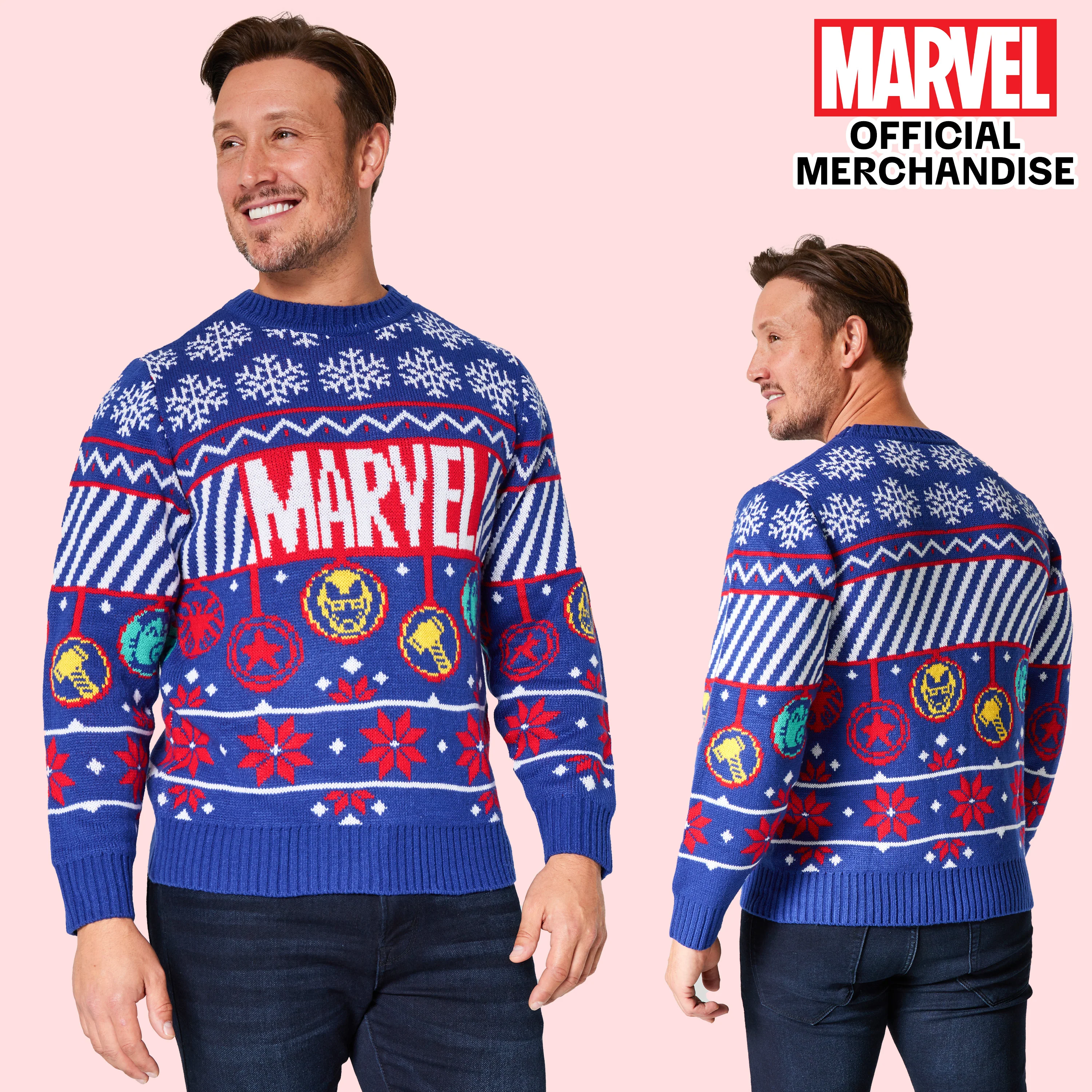 Marvel Mens Knitted Christmas Jumper, Warm Cosy Funny Xmas Sweater - Gifts for Him - Image 4