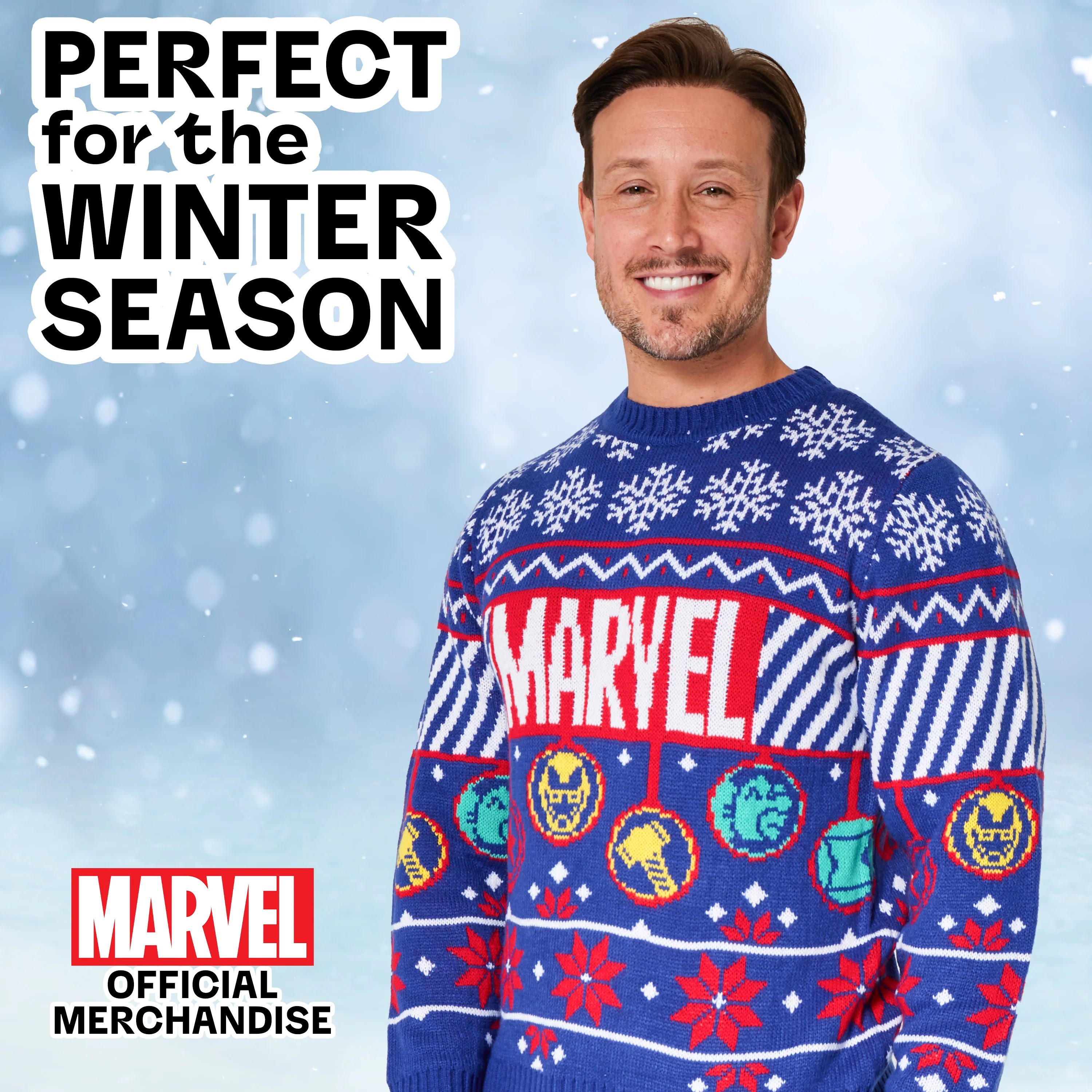 Marvel Mens Knitted Christmas Jumper, Warm Cosy Funny Xmas Sweater - Gifts for Him - Image 5