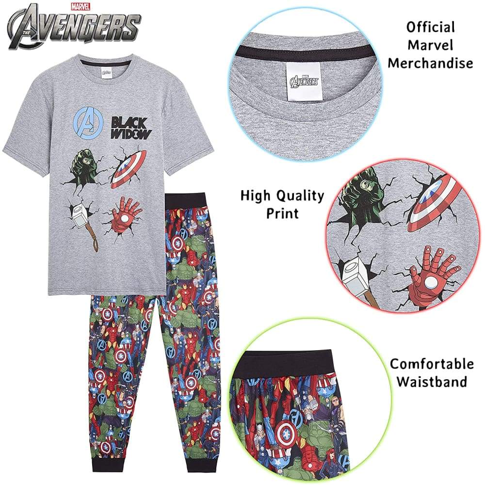 Marvel Mens Pyjama with Short Sleeve Top and Long Trousers - Image 4