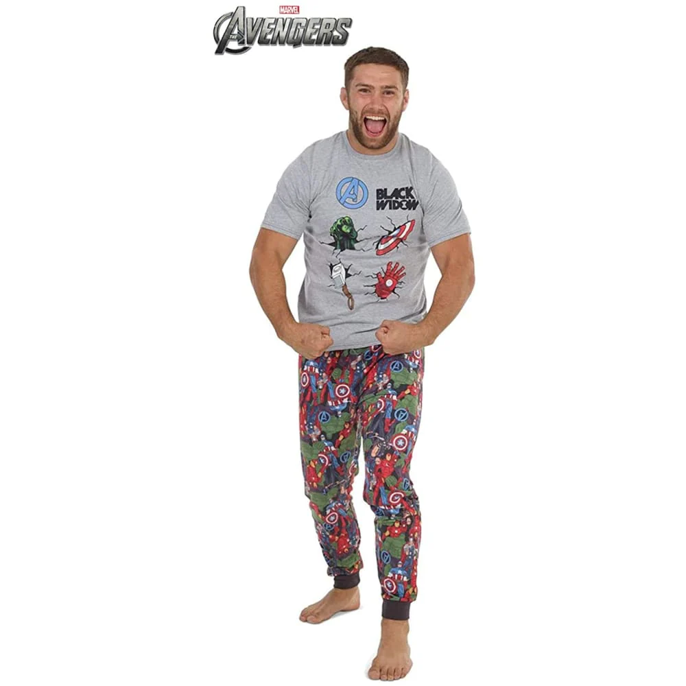 Marvel Mens Pyjama with Short Sleeve Top and Long Trousers - Image 7