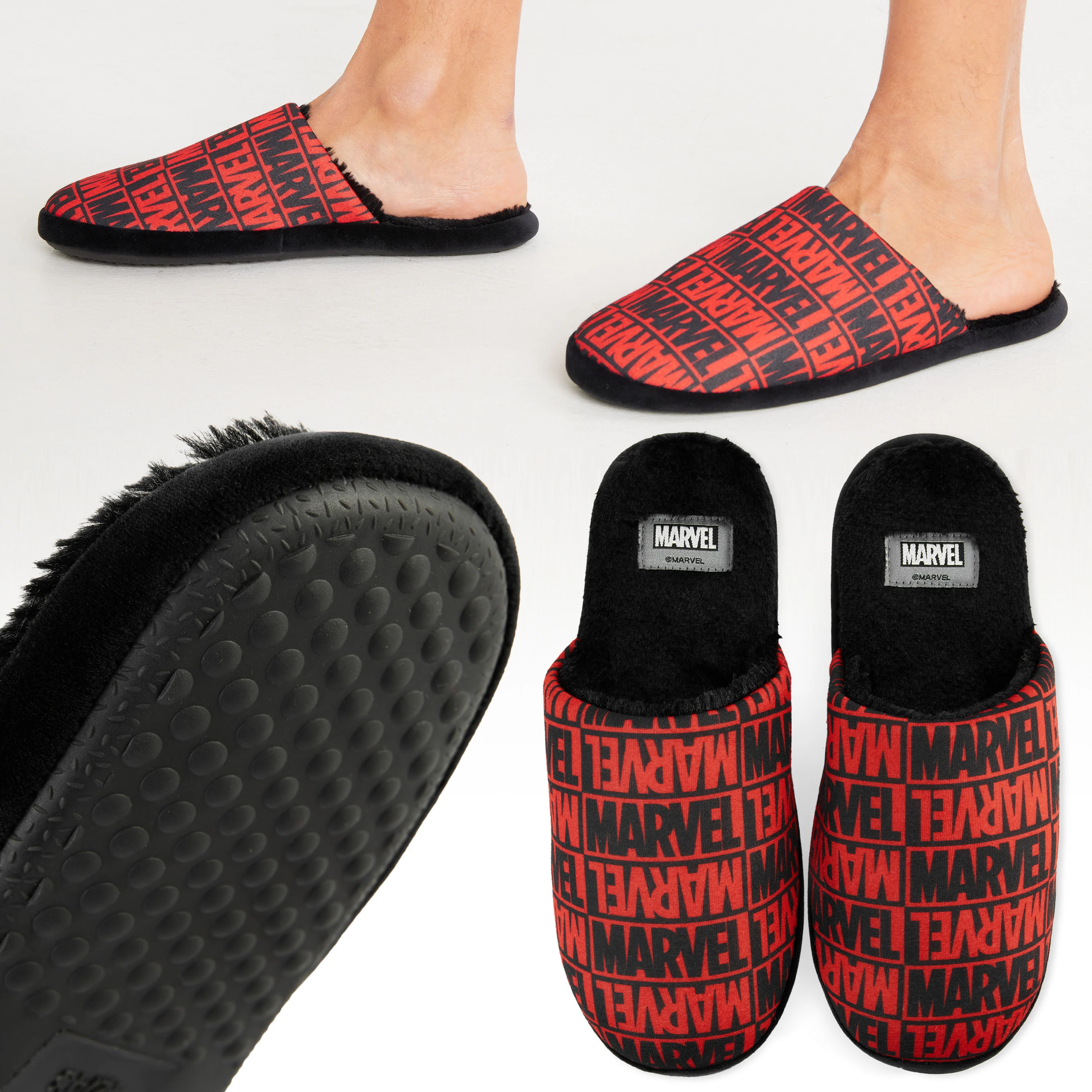 Marvel Men's Slippers - Warm Cosy Indoor Non Slip Shoes - Image 4