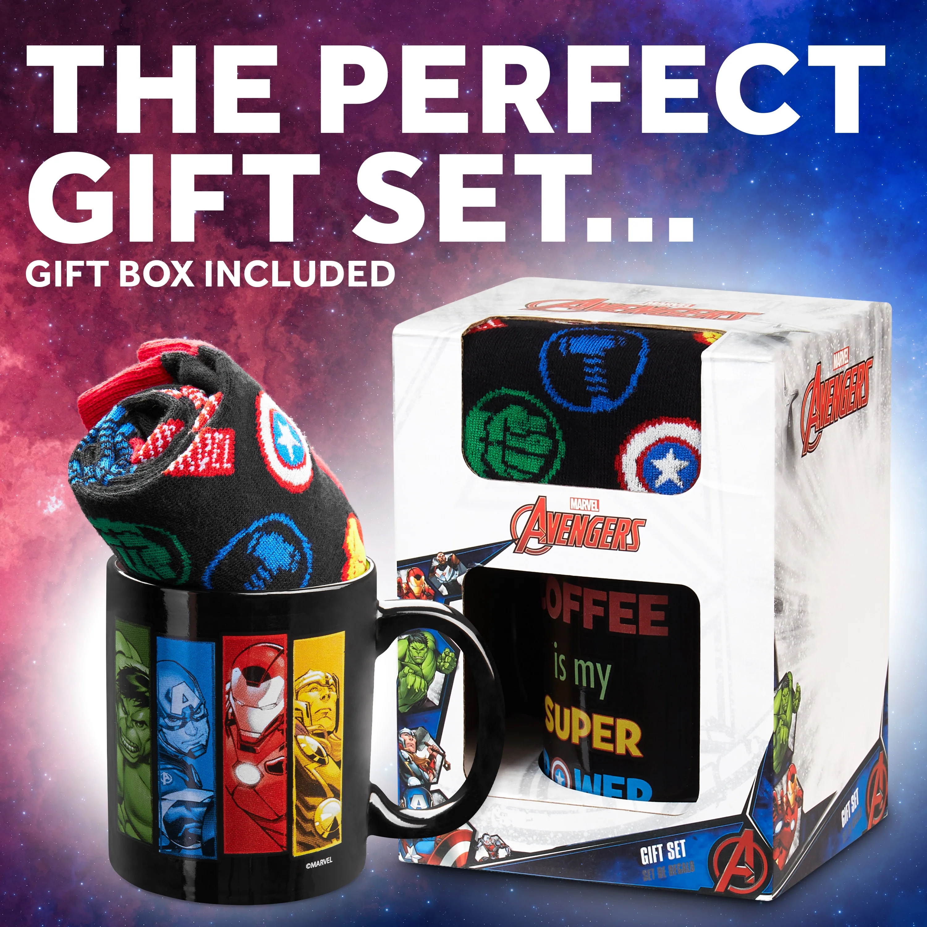 Marvel Mug and Socks Set Avengers Mug Gift Set - Image 2
