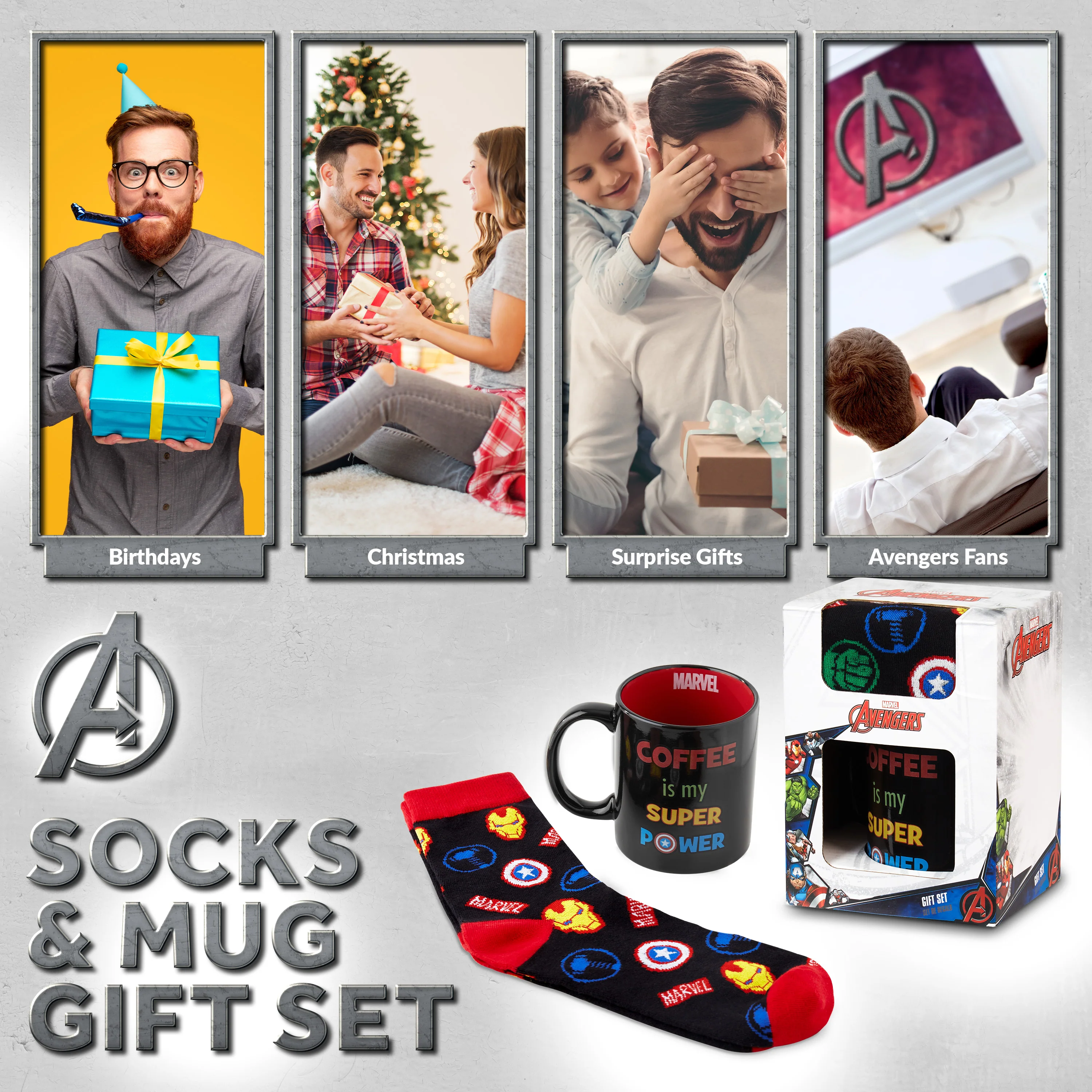 Marvel Mug and Socks Set Avengers Mug Gift Set - Image 8