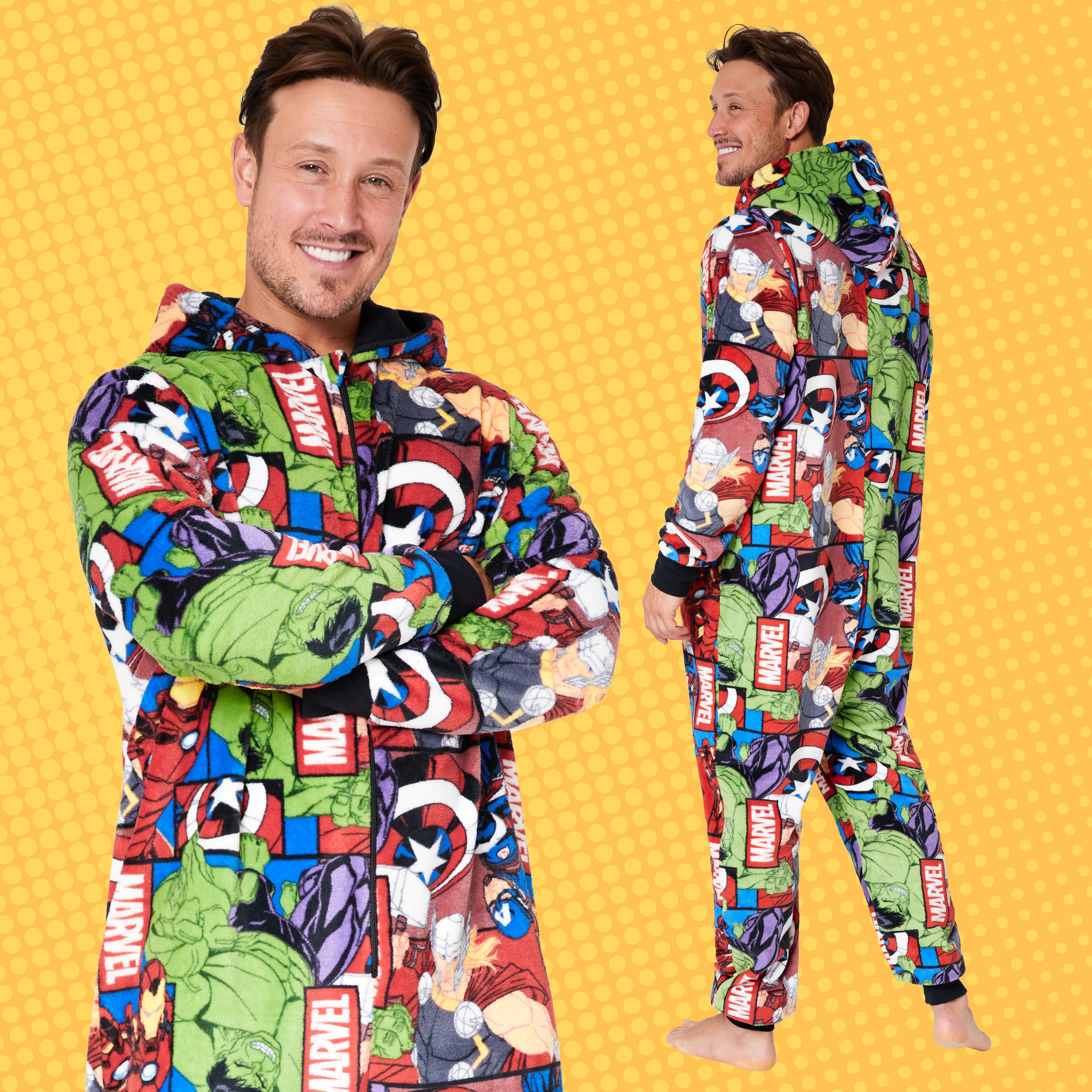 Marvel Onesies for Men and Teenagers - Avengers Multicolored - Image 3