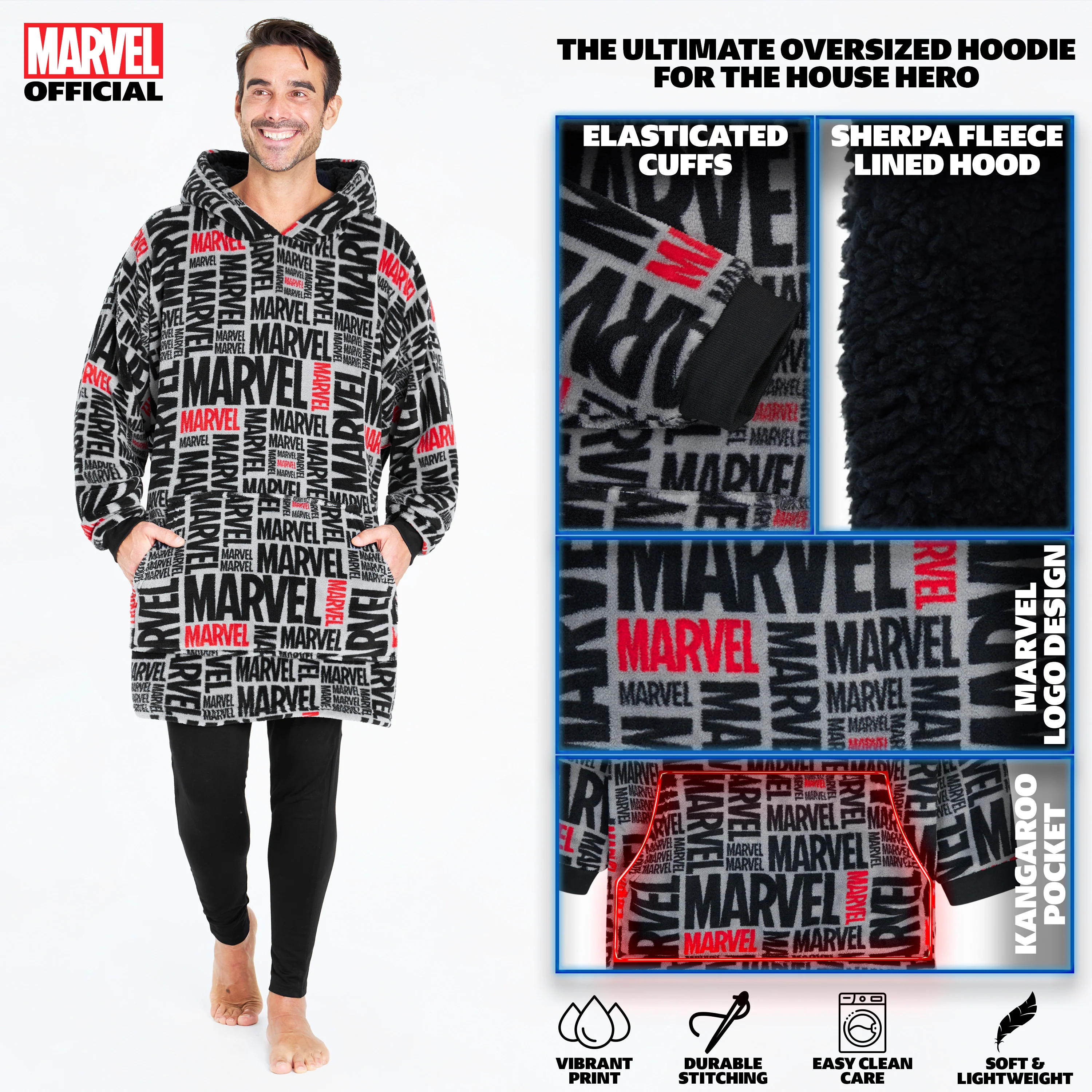 Marvel Oversized Hoodie Blanket for Men - Image 4