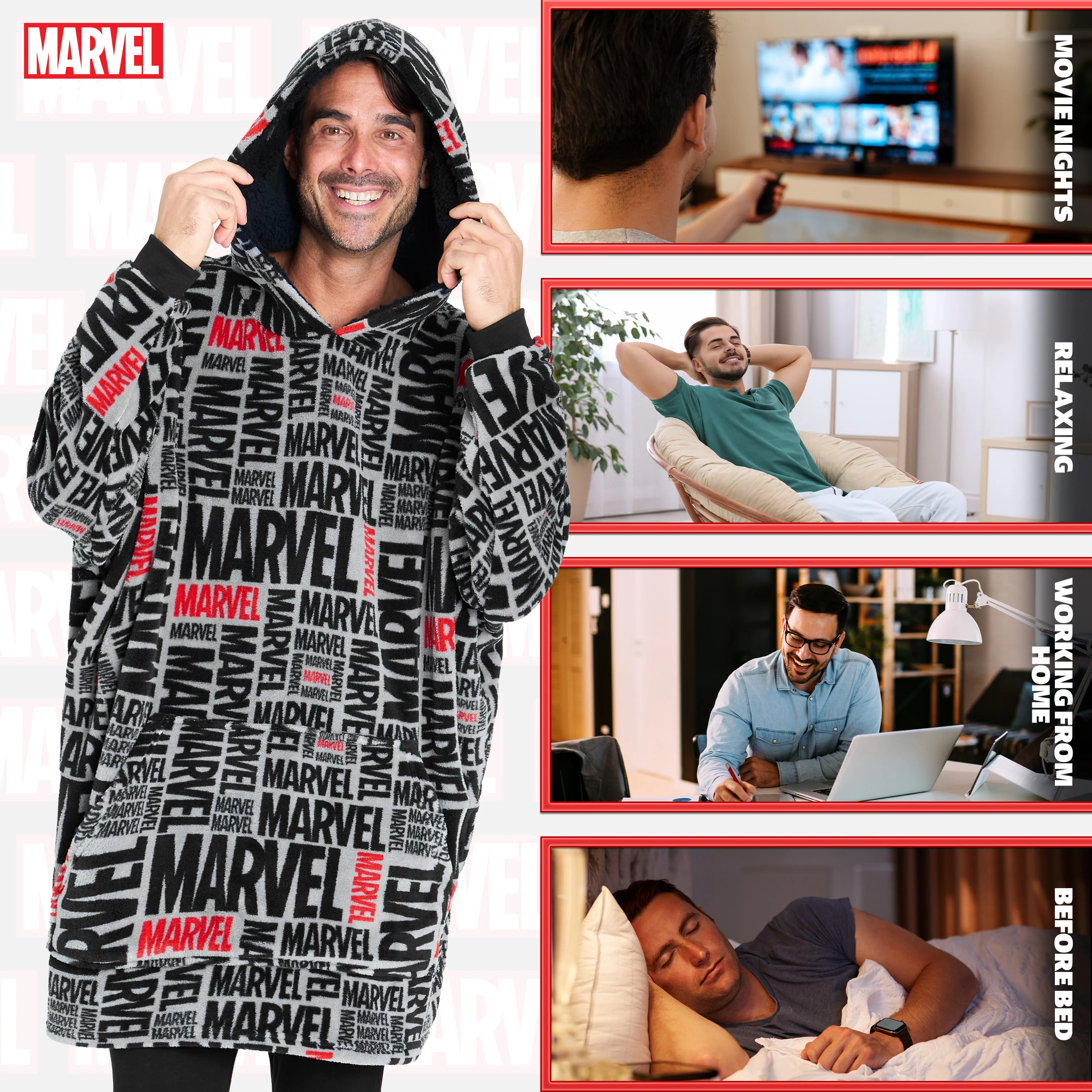 Marvel Oversized Hoodie Blanket for Men - Image 5