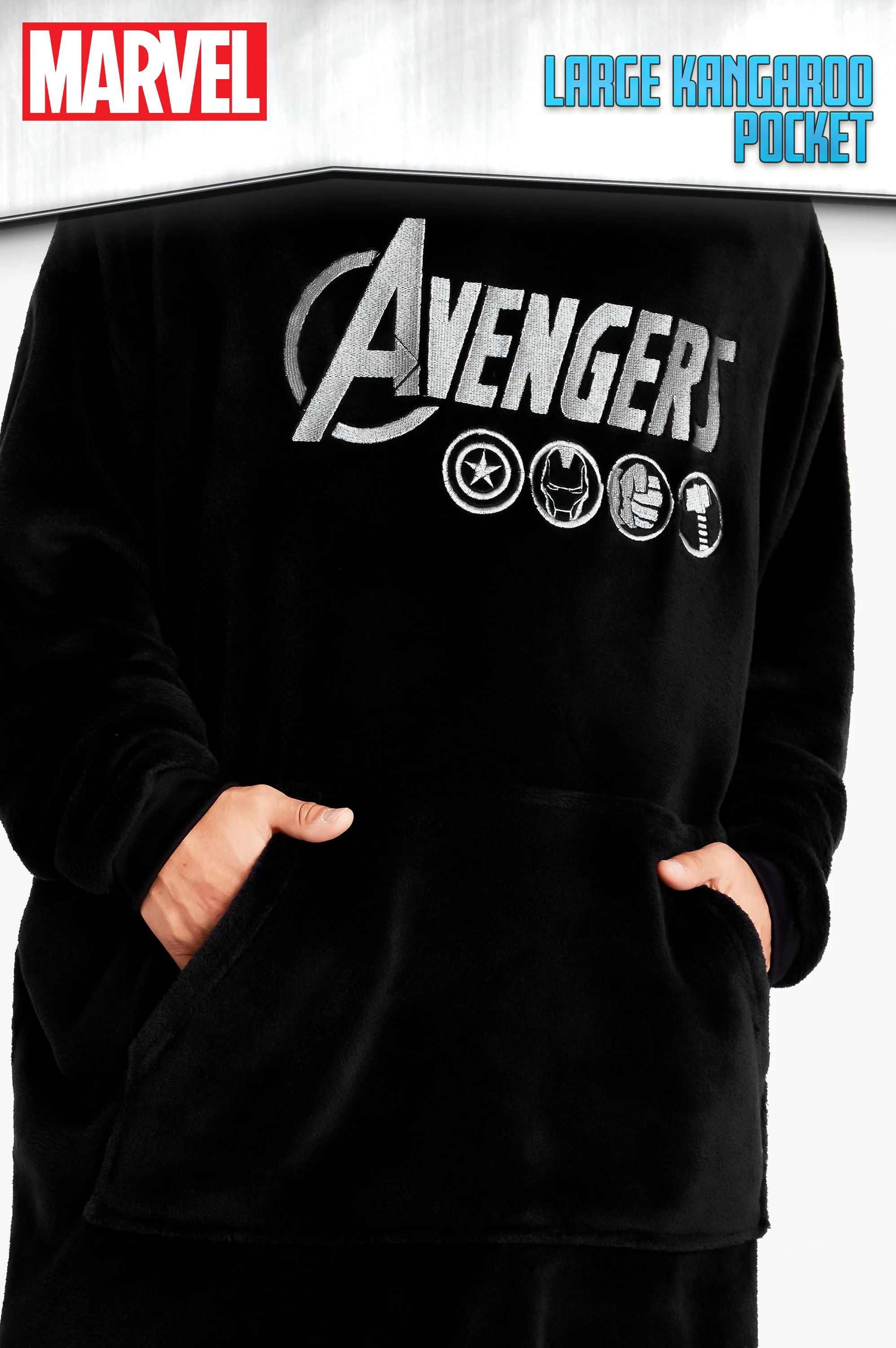 Marvel Oversized Hoodie Blanket for Men - Avengers - Image 4