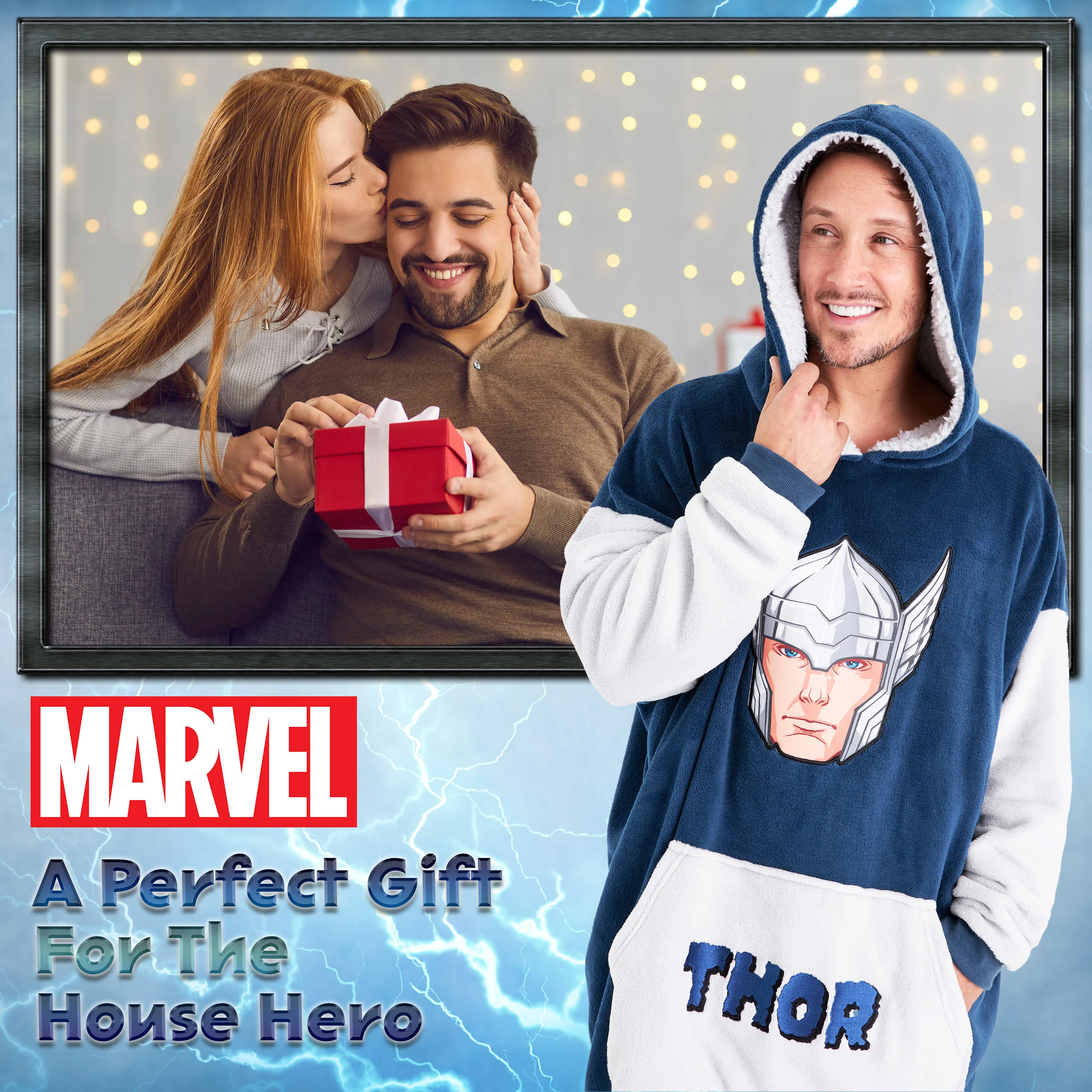 Marvel Oversized Hoodie Blanket for Men - THOR - Image 2