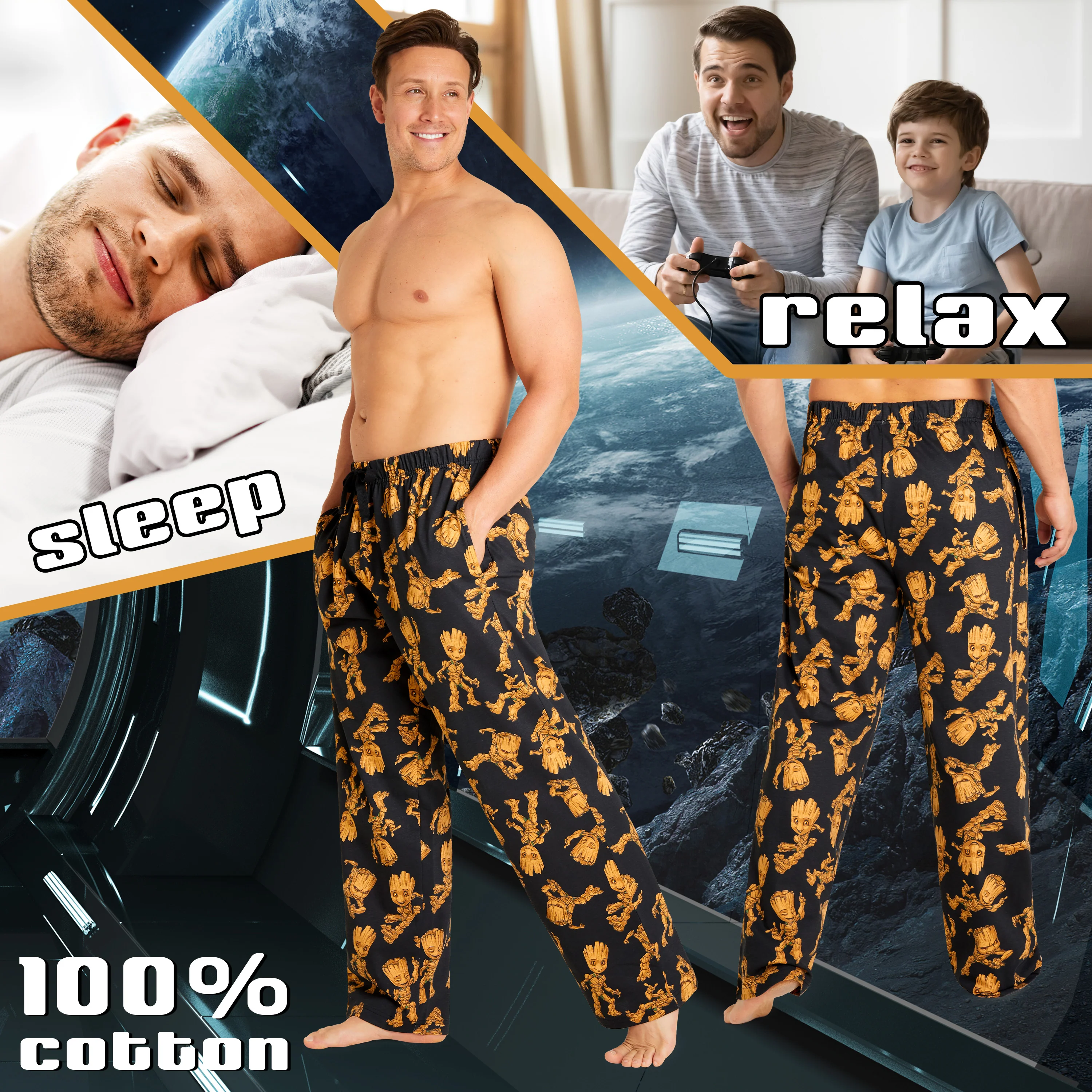 Marvel Avengers Men Teenagers Pyjama Bottoms, Comfy Nightwear Sleepwear Lounge Pants, Gifts for Him - Image 5