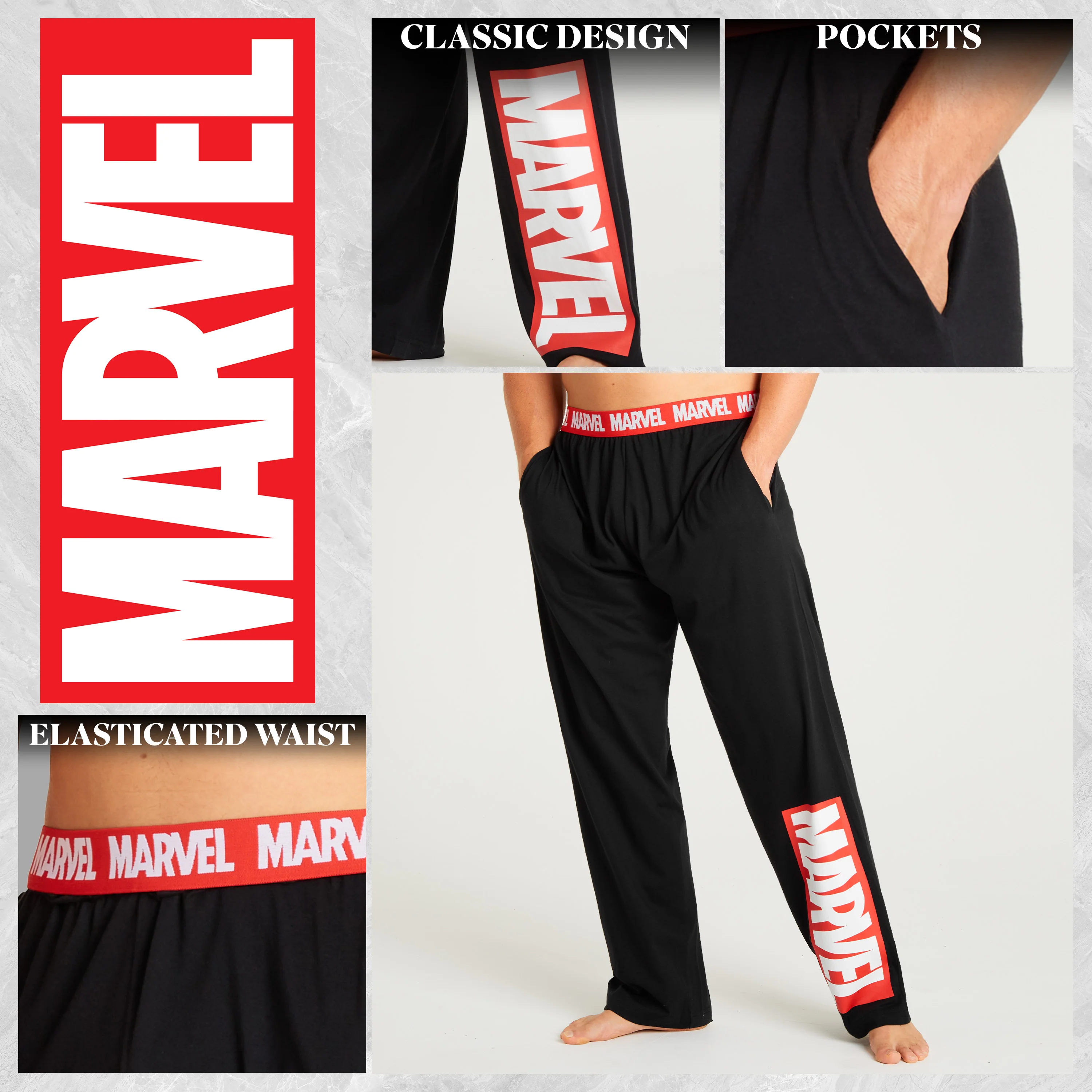Marvel Avengers Men Teenagers Pyjama Bottoms, Comfy Nightwear Sleepwear Lounge Pants, Gifts for Him - Image 4