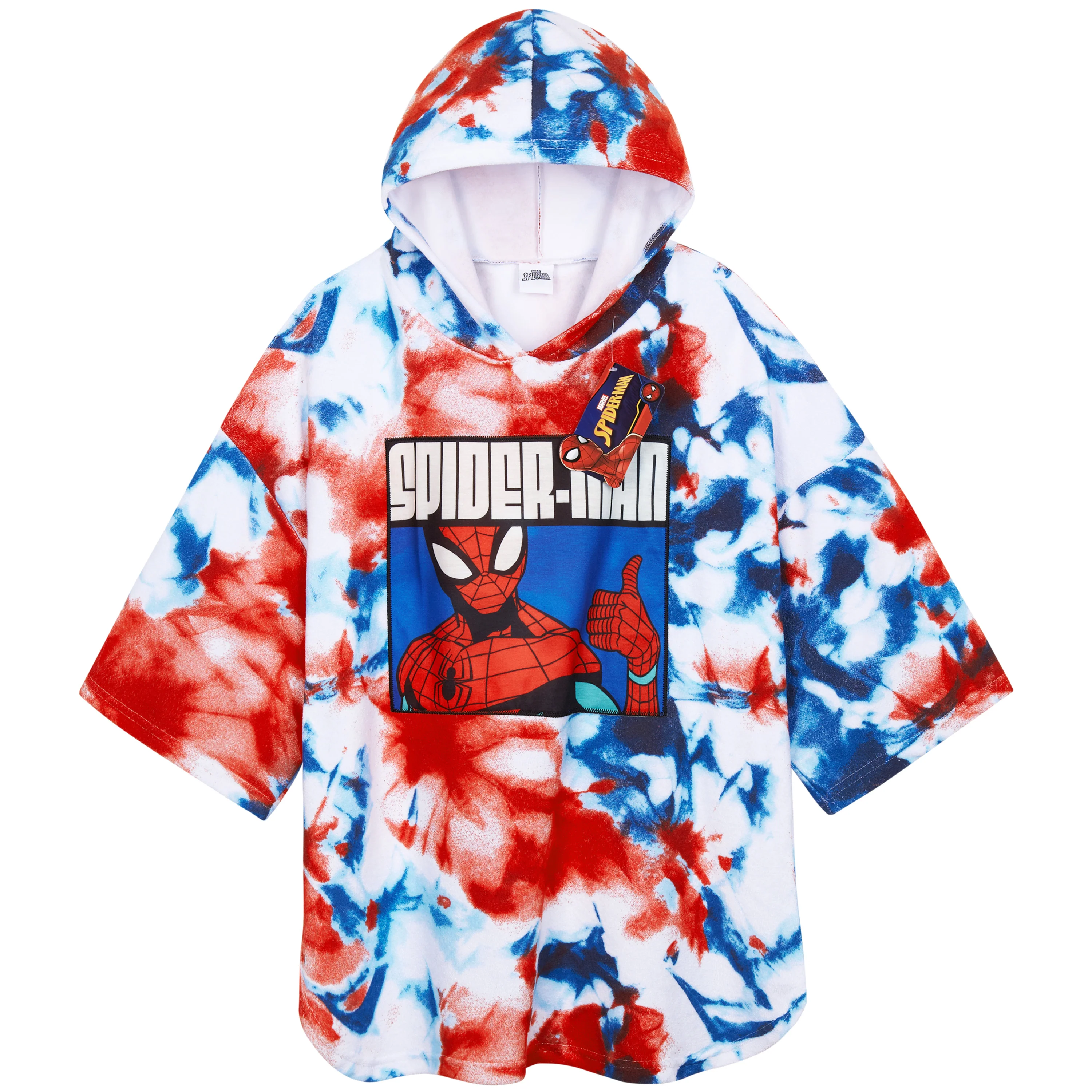Marvel Spiderman Bath Towel with Hood for Kids Teenagers Absorbent Changing Robe
