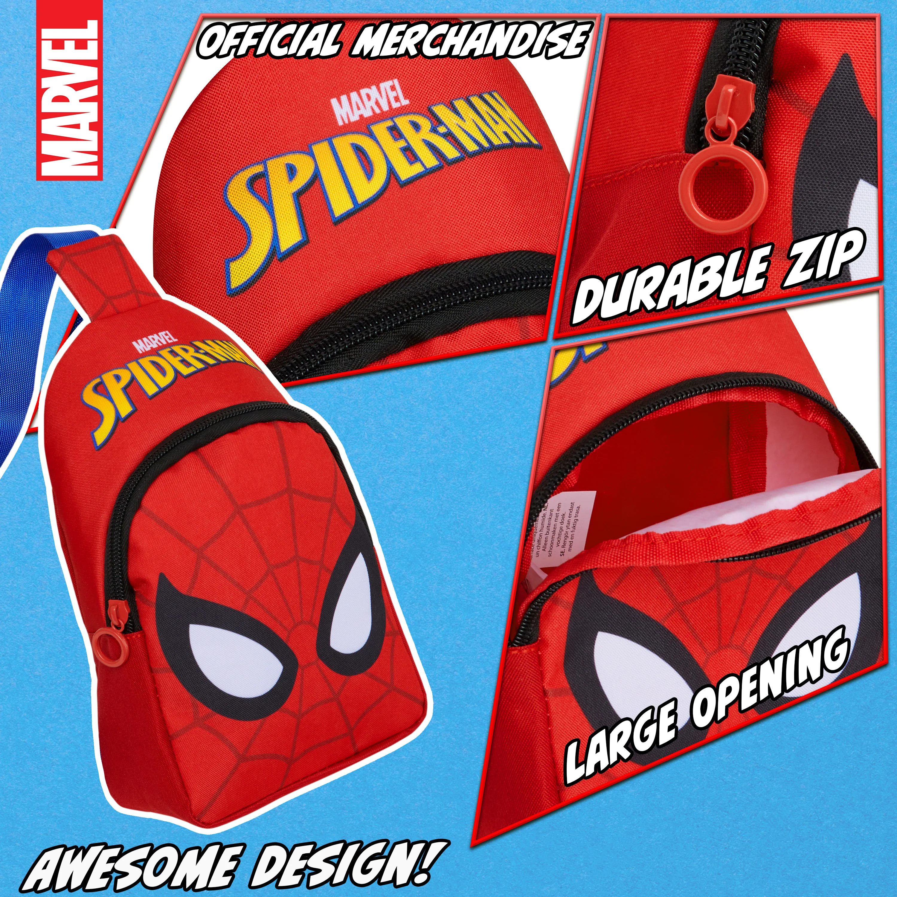 Marvel Spiderman Boys Crossbody Bag with Adjustable Strap - Image 5