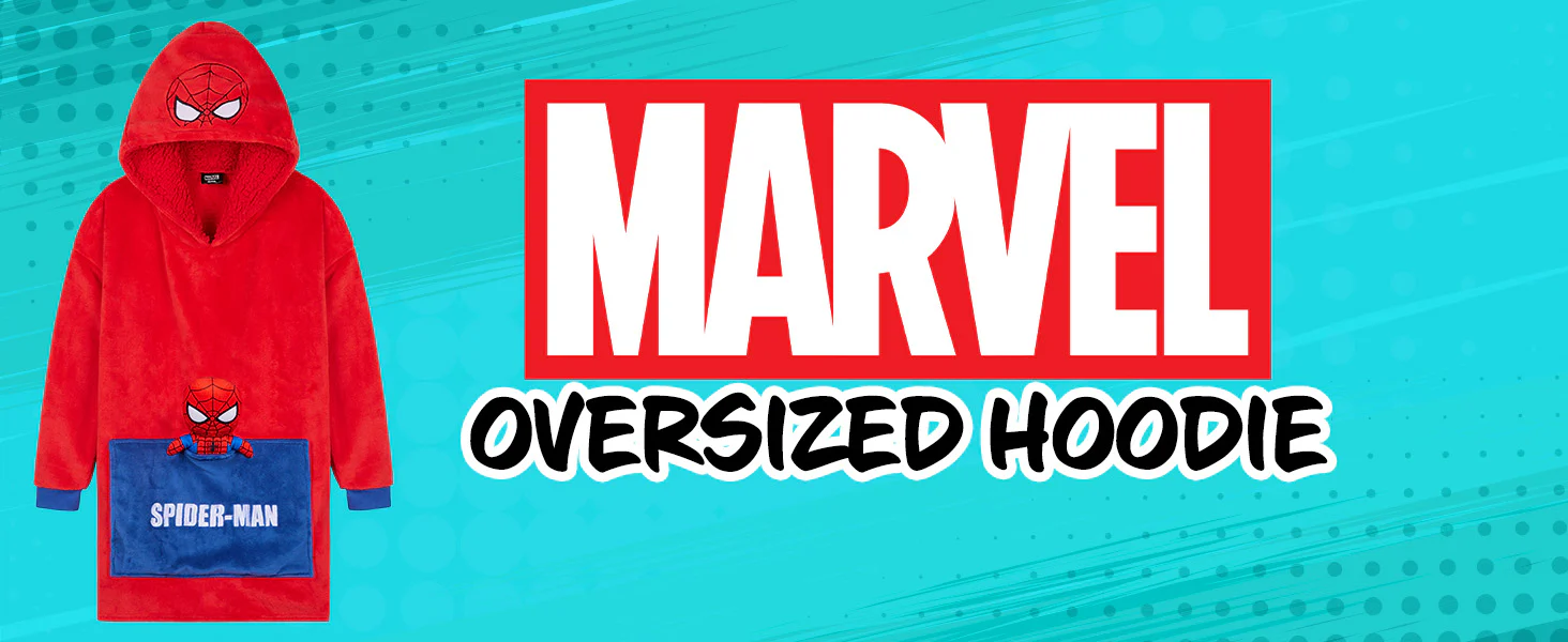 Marvel Spiderman Boys Fleece Hoodie Blanket with Attached Plush - Boys Gifts Red - Image 6