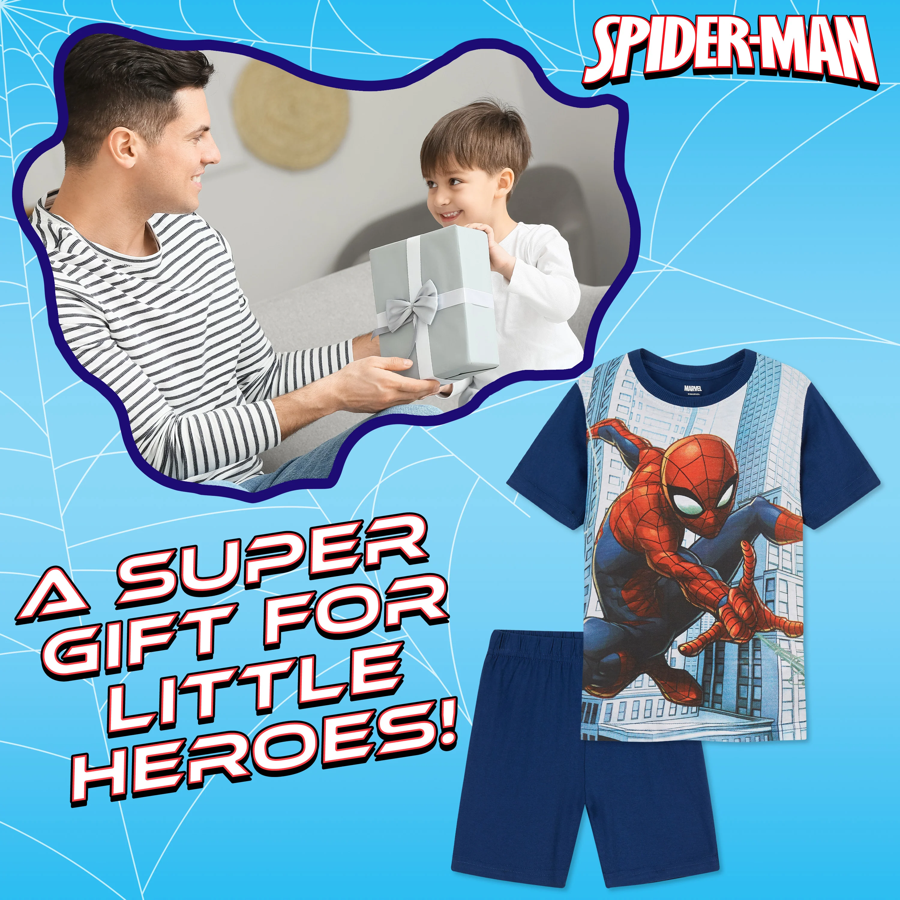 Marvel Spiderman Boys Pyjamas - Kids Superhero Short PJs - Image 2