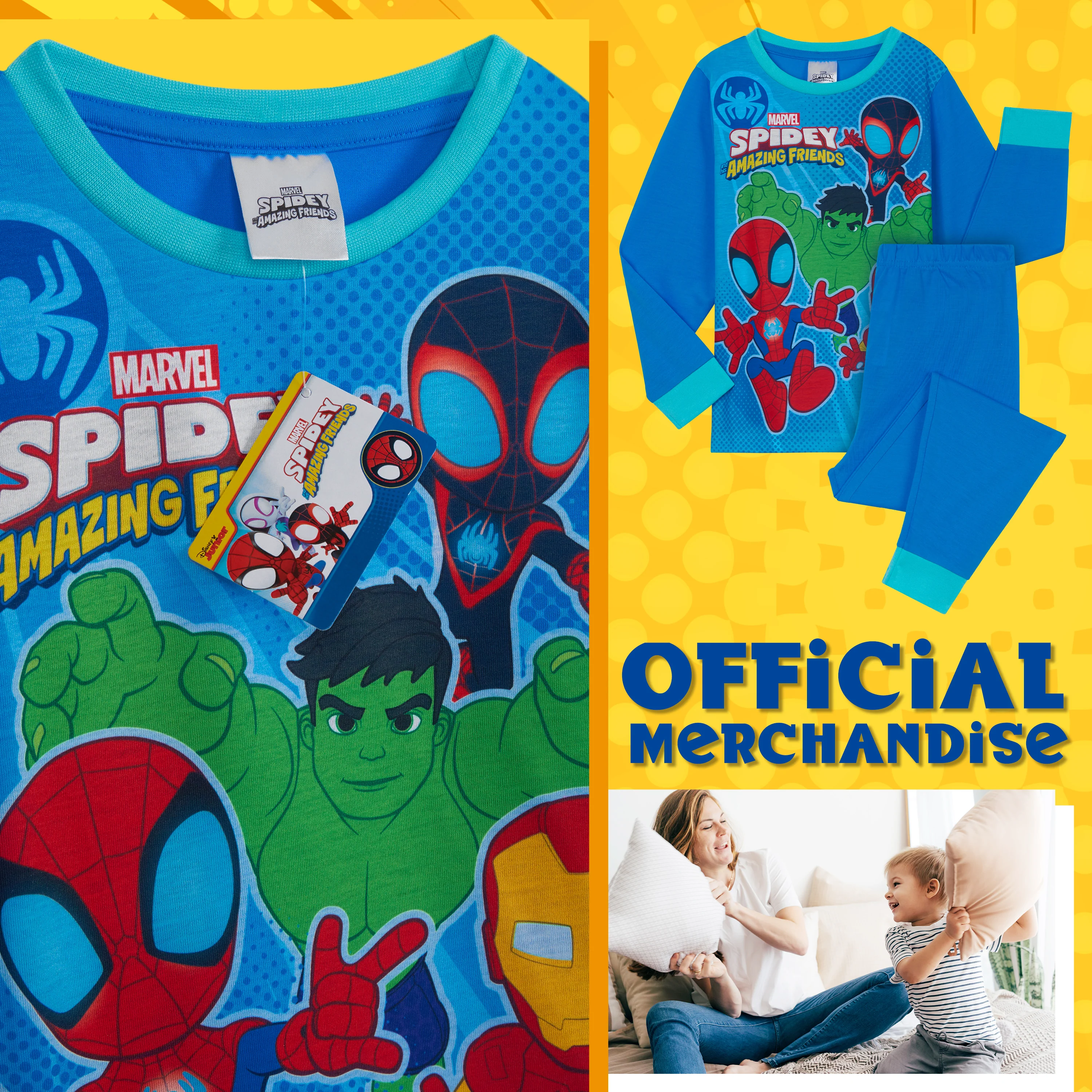 Marvel Spiderman Boys Pyjamas Set, Comfy Breathable Nightwear - Gifts for Boys - Image 5