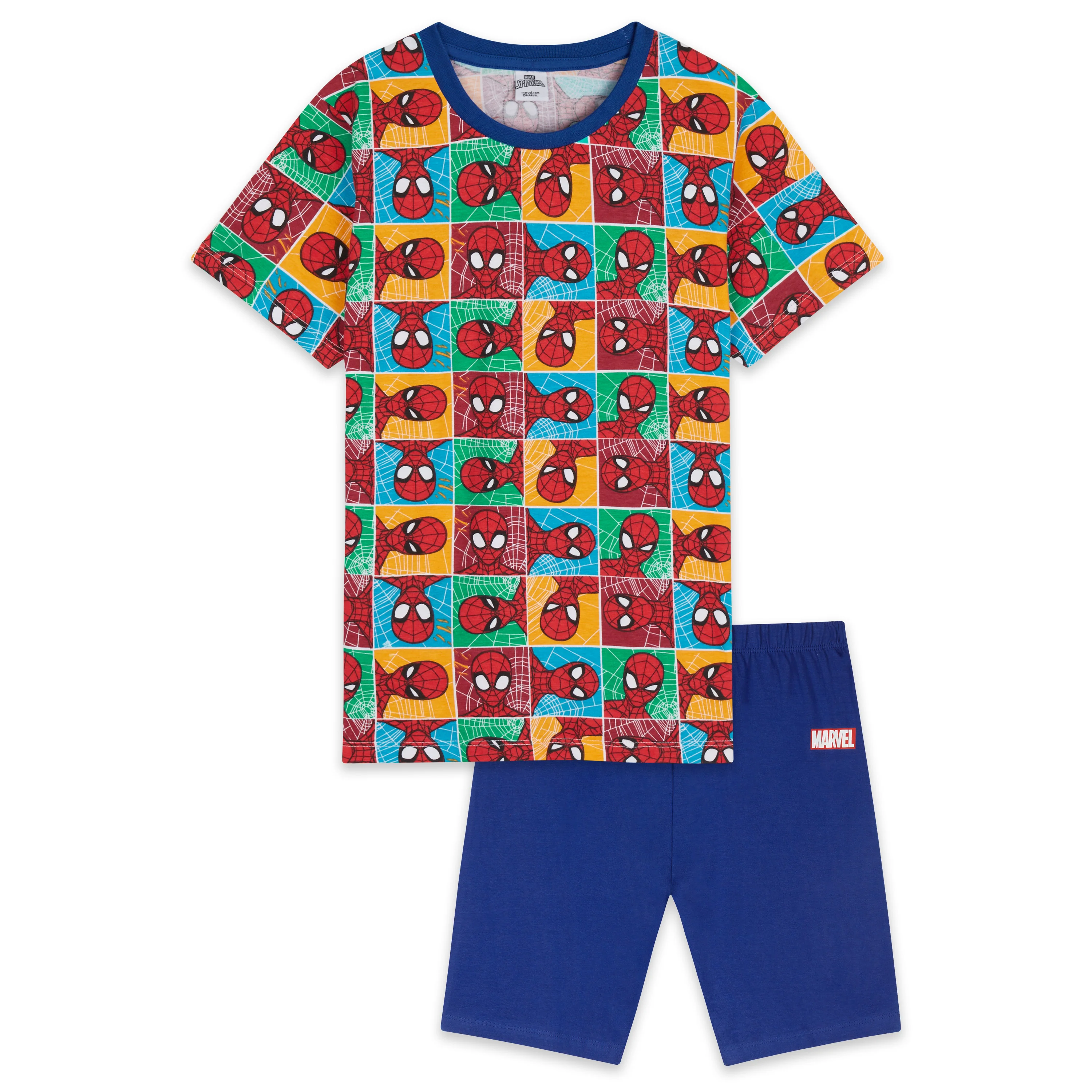 Marvel Spiderman Boys Pyjamas, Short Sleeve Boys Pyjama