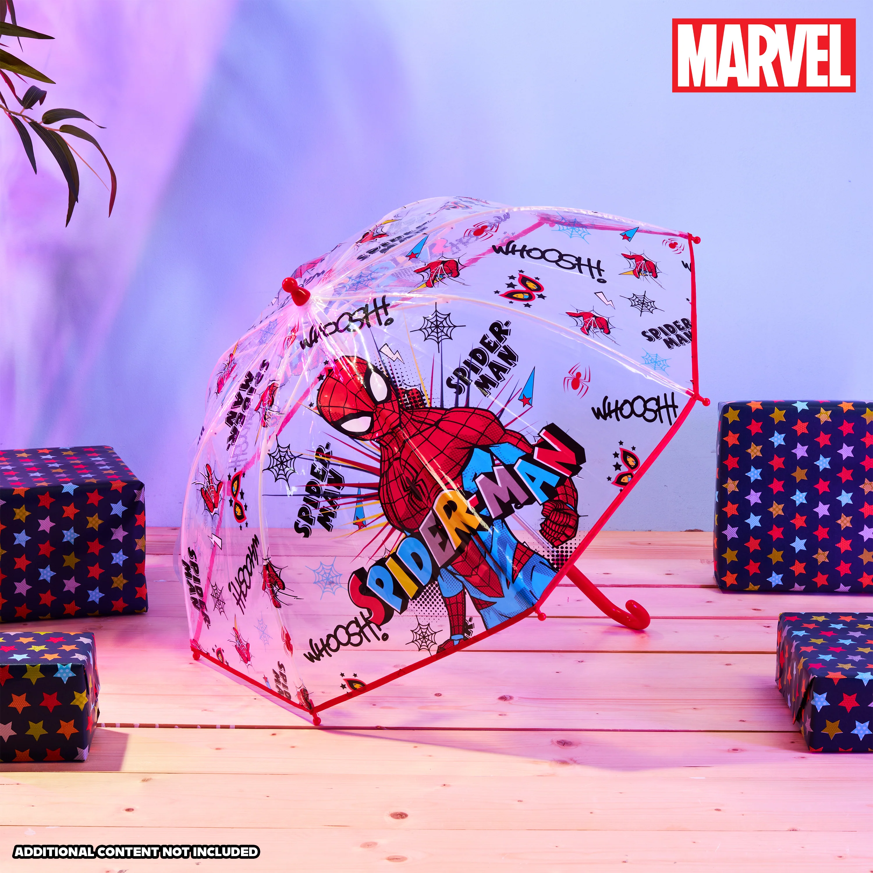 Marvel Spiderman Clear Dome Umbrella for Kids - folding Transparent Umbrella - Image 2