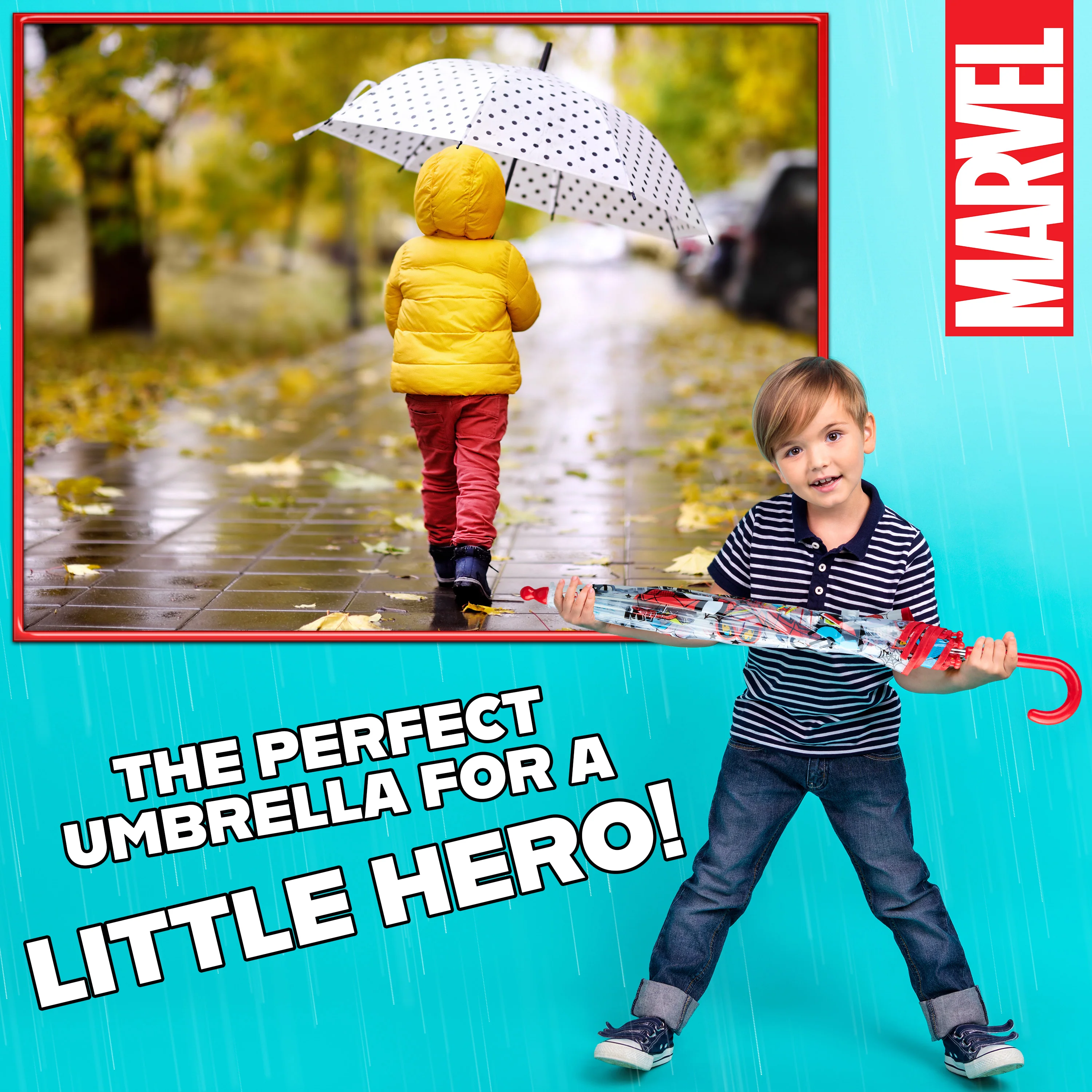 Marvel Spiderman Clear Dome Umbrella for Kids - folding Transparent Umbrella - Image 4