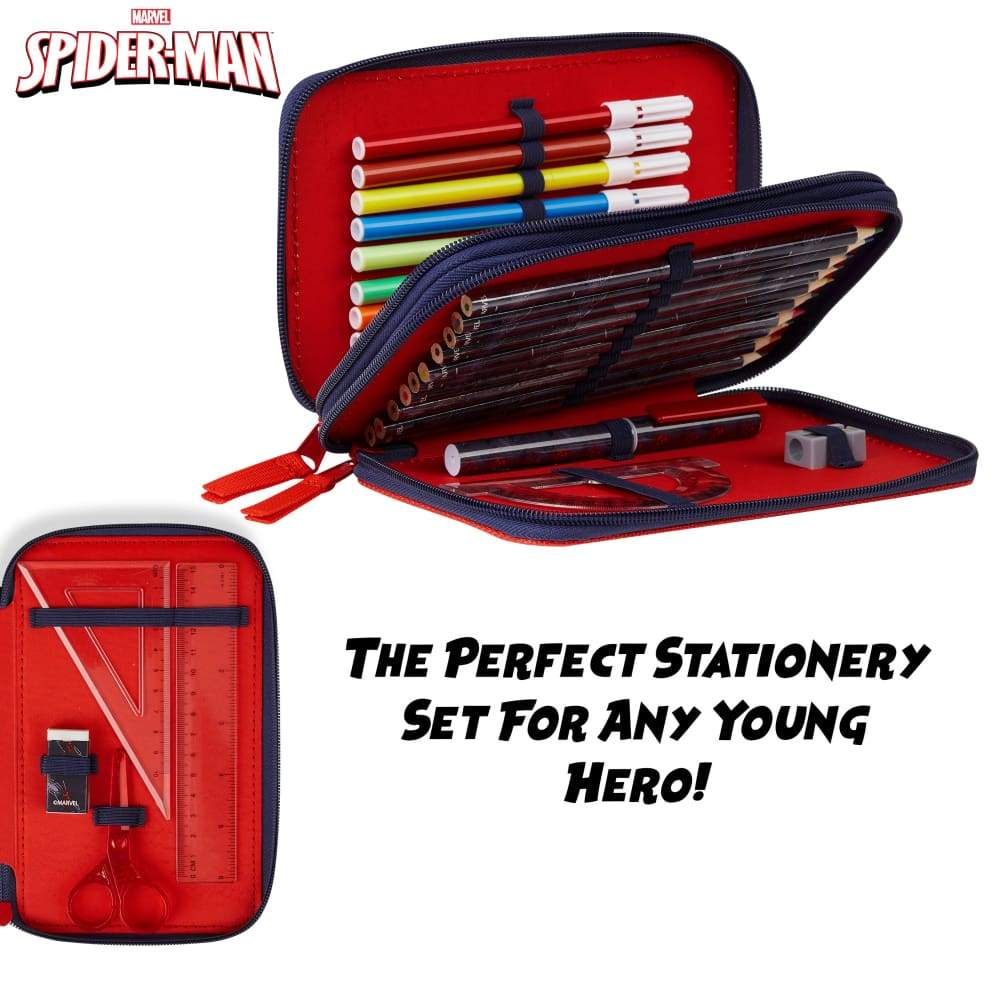 Marvel Spiderman Large Filled Pencil Case with Spiderman Stationary Supplies for Boys - Image 5