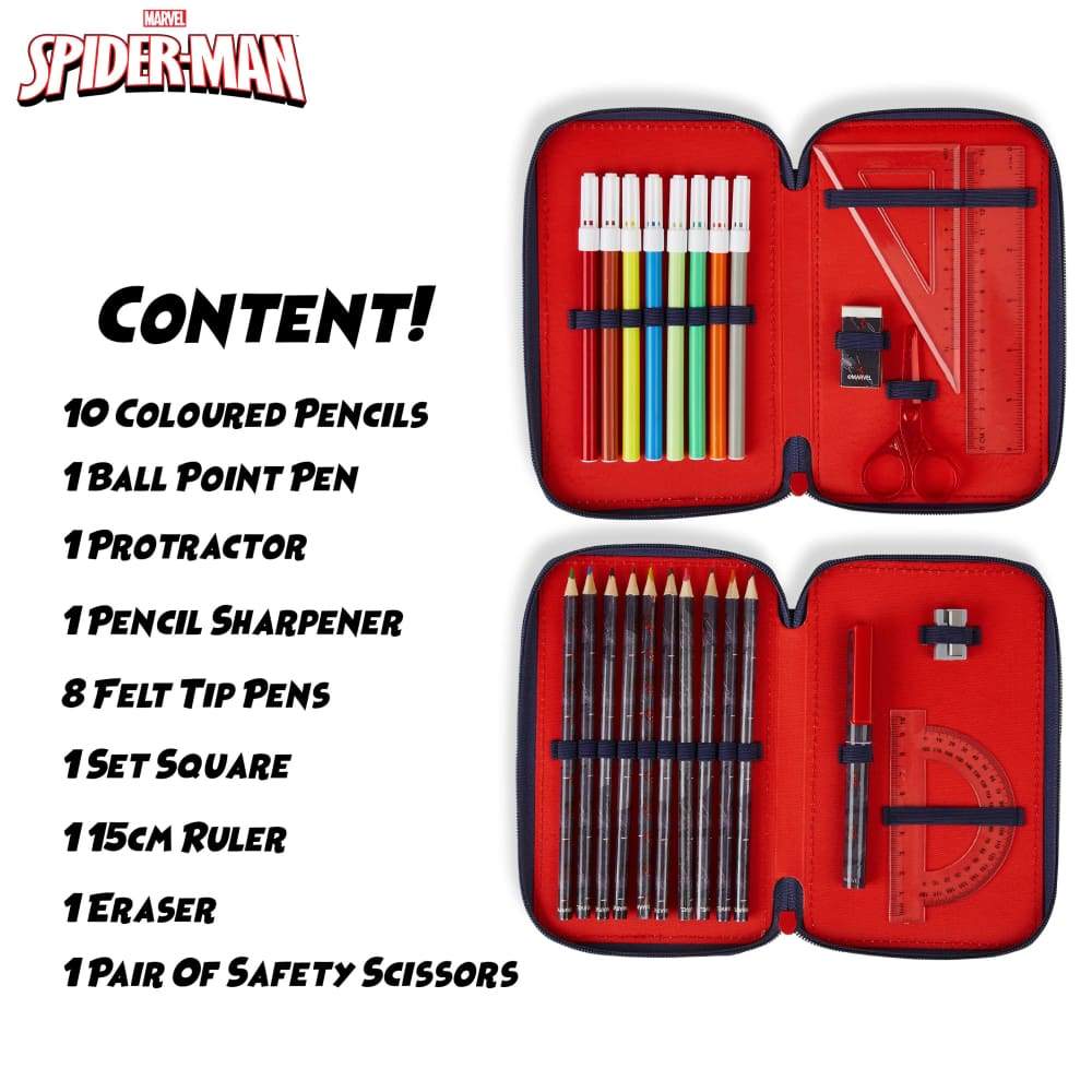 Marvel Spiderman Large Filled Pencil Case with Spiderman Stationary Supplies for Boys - Image 6