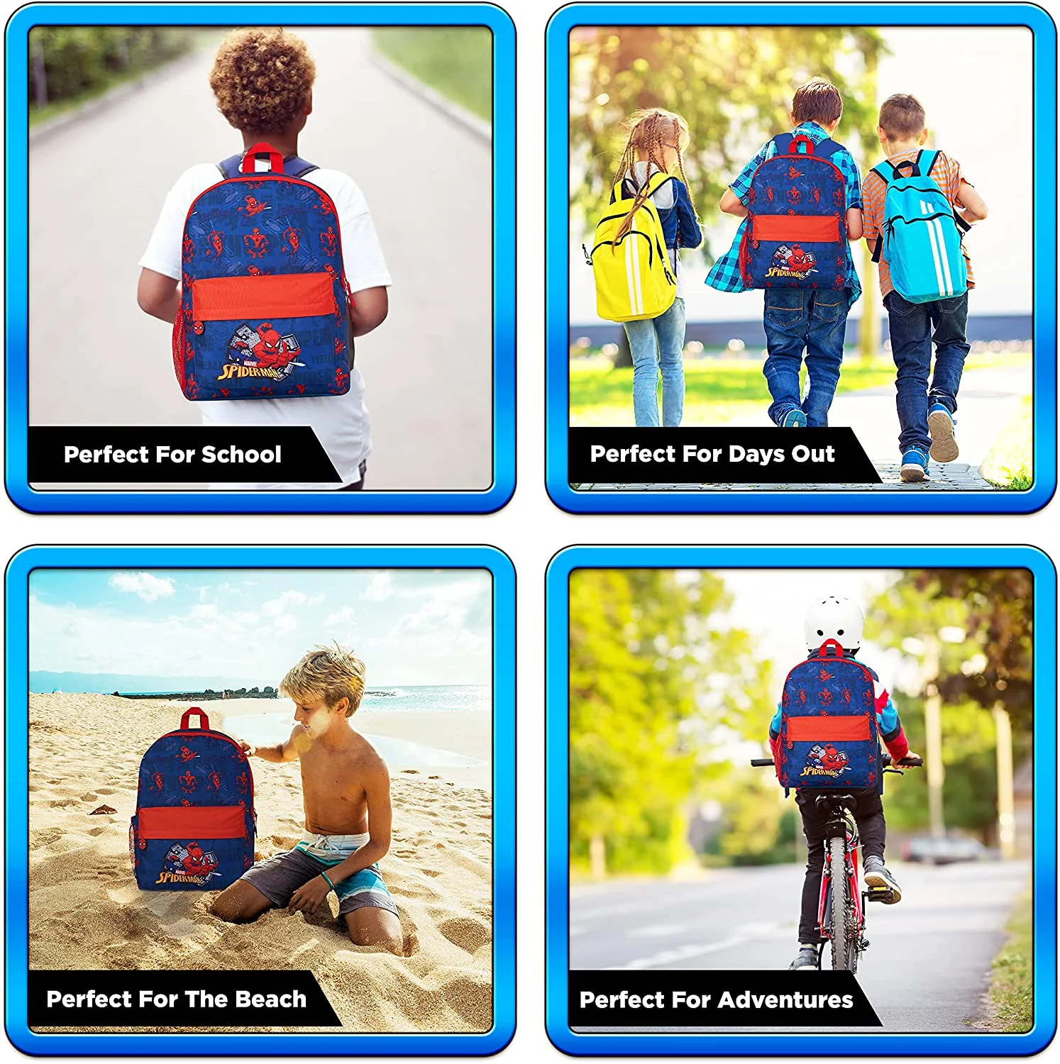 Marvel Spiderman School Bag, Large Capacity Kids Backpack for Travel, Sports - Image 3