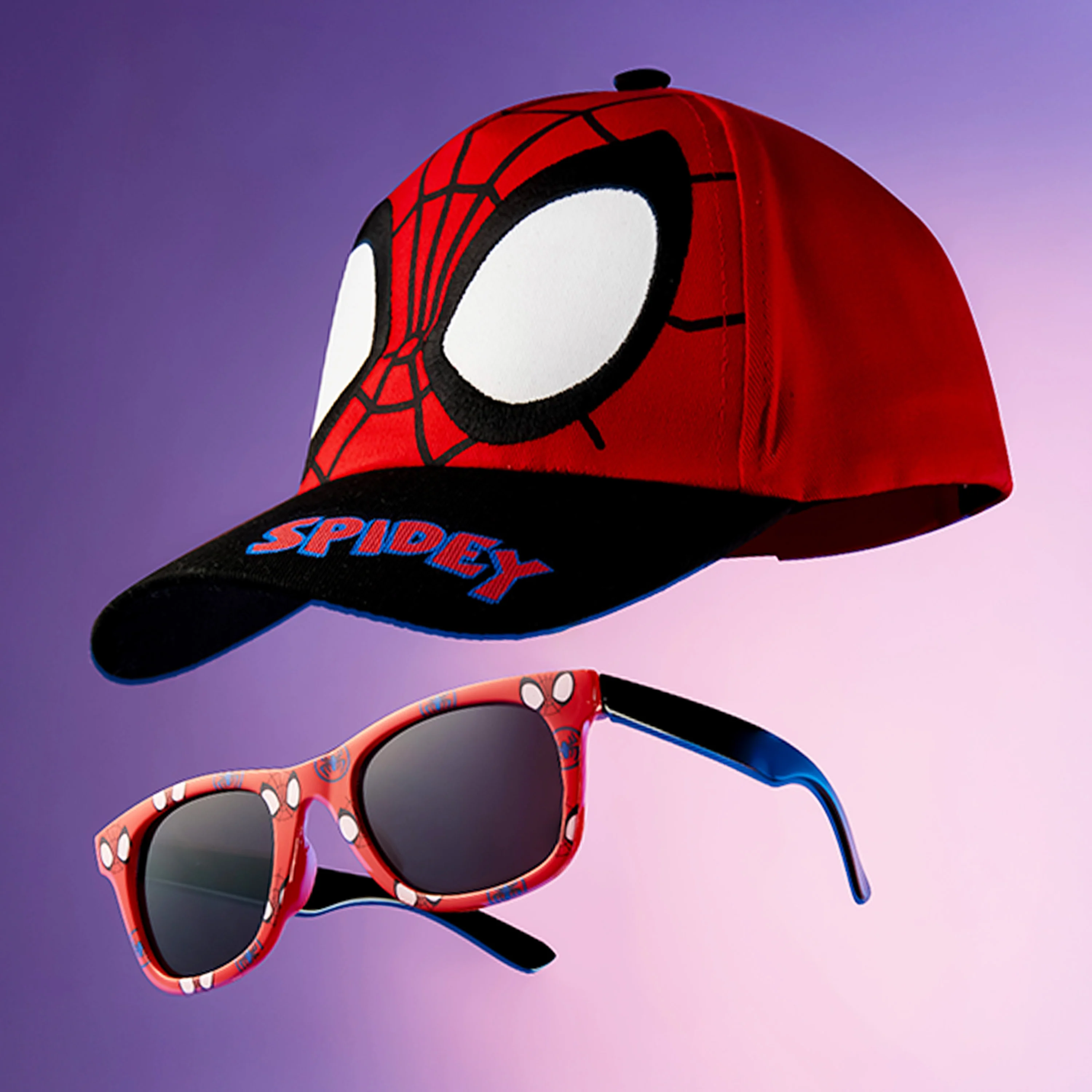 Marvel Spiderman Sunglasses Baseball Cap Set for Kids Adjustable Summer Sun Hat UV400 - Image 5