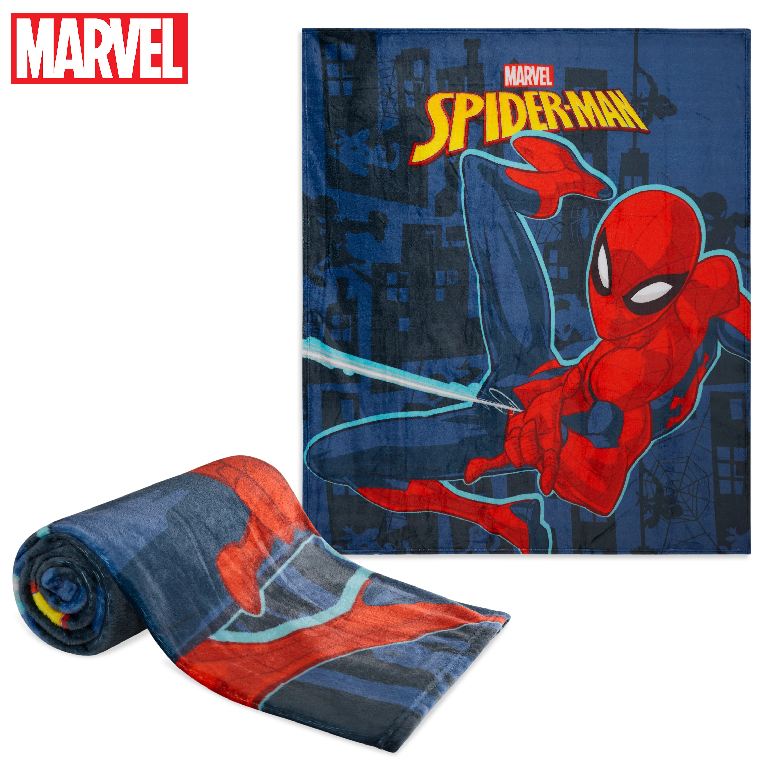 Marvel Spiderman Super Soft Fleece Blanket - Blue Spiderman - Image 6